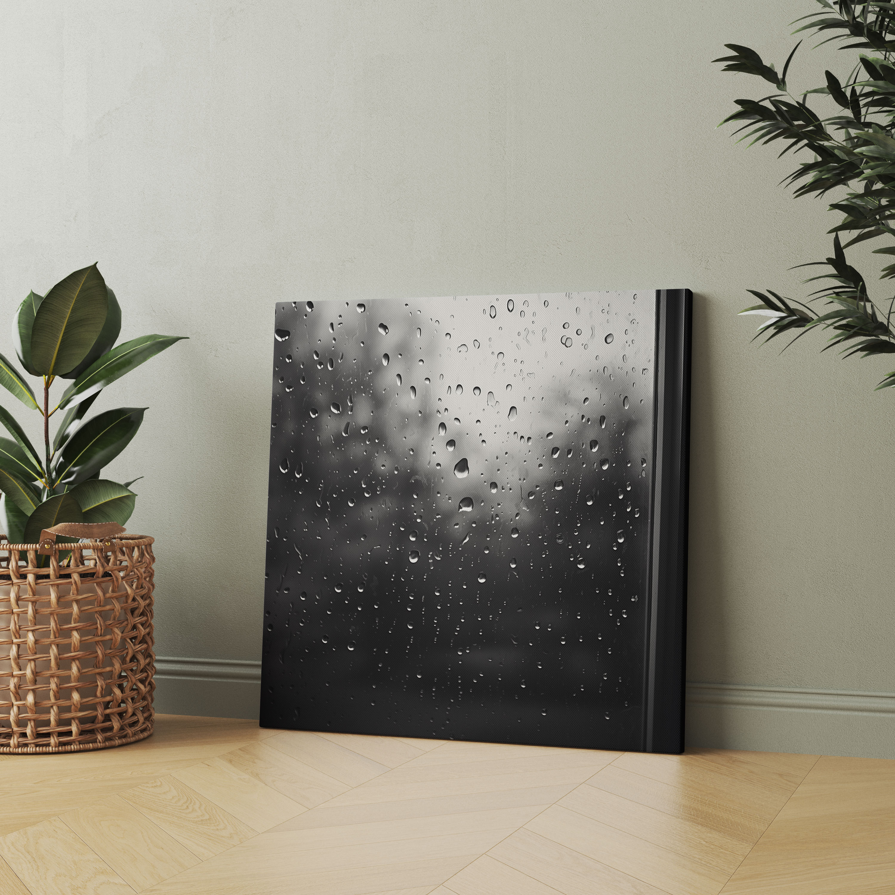 Rainy Window Canvas Print - Rain, Canvas Print, Tranquility, Window Pane
