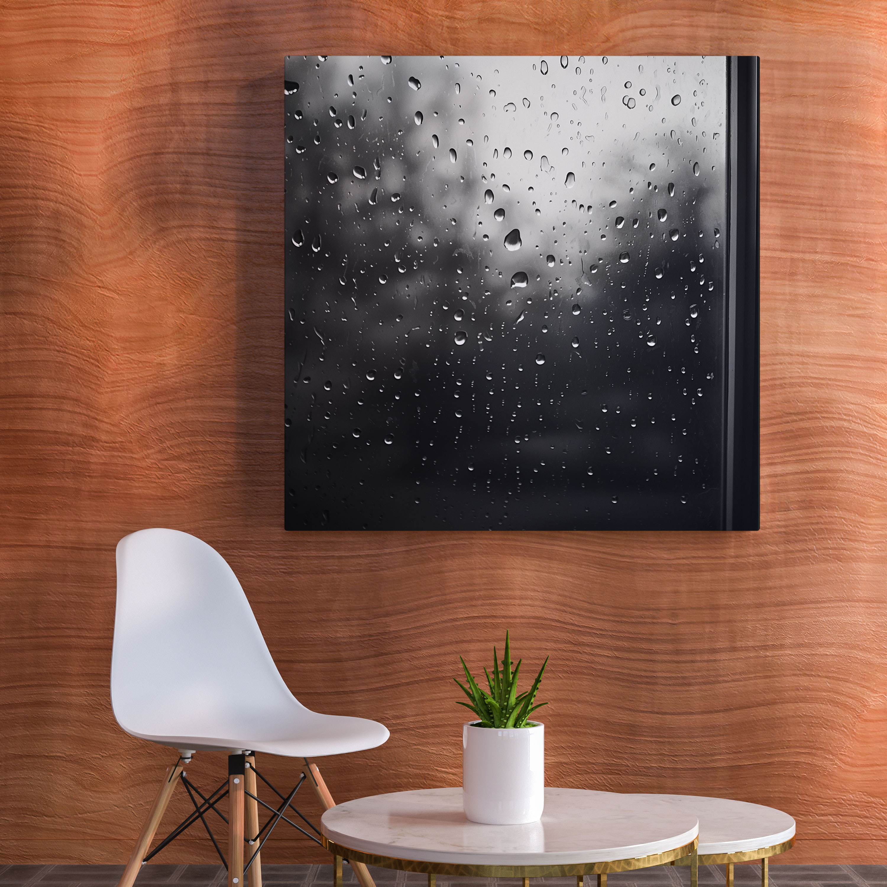 Rainy Window Canvas Print - Rain, Canvas Print, Tranquility, Window Pane