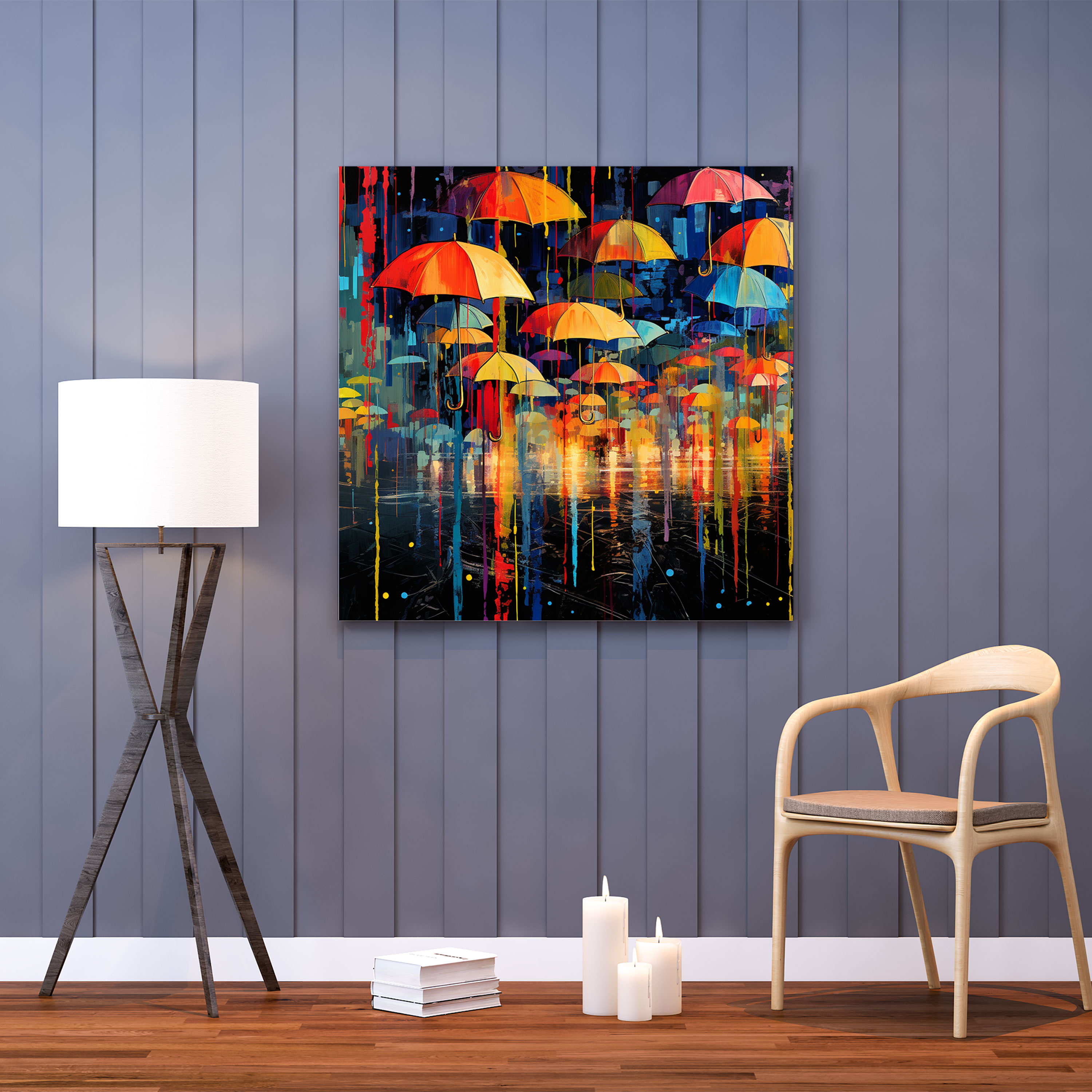 Cheerful Rain Canvas Print - Rain, Canvas Print, Raindrops, Wall Art
