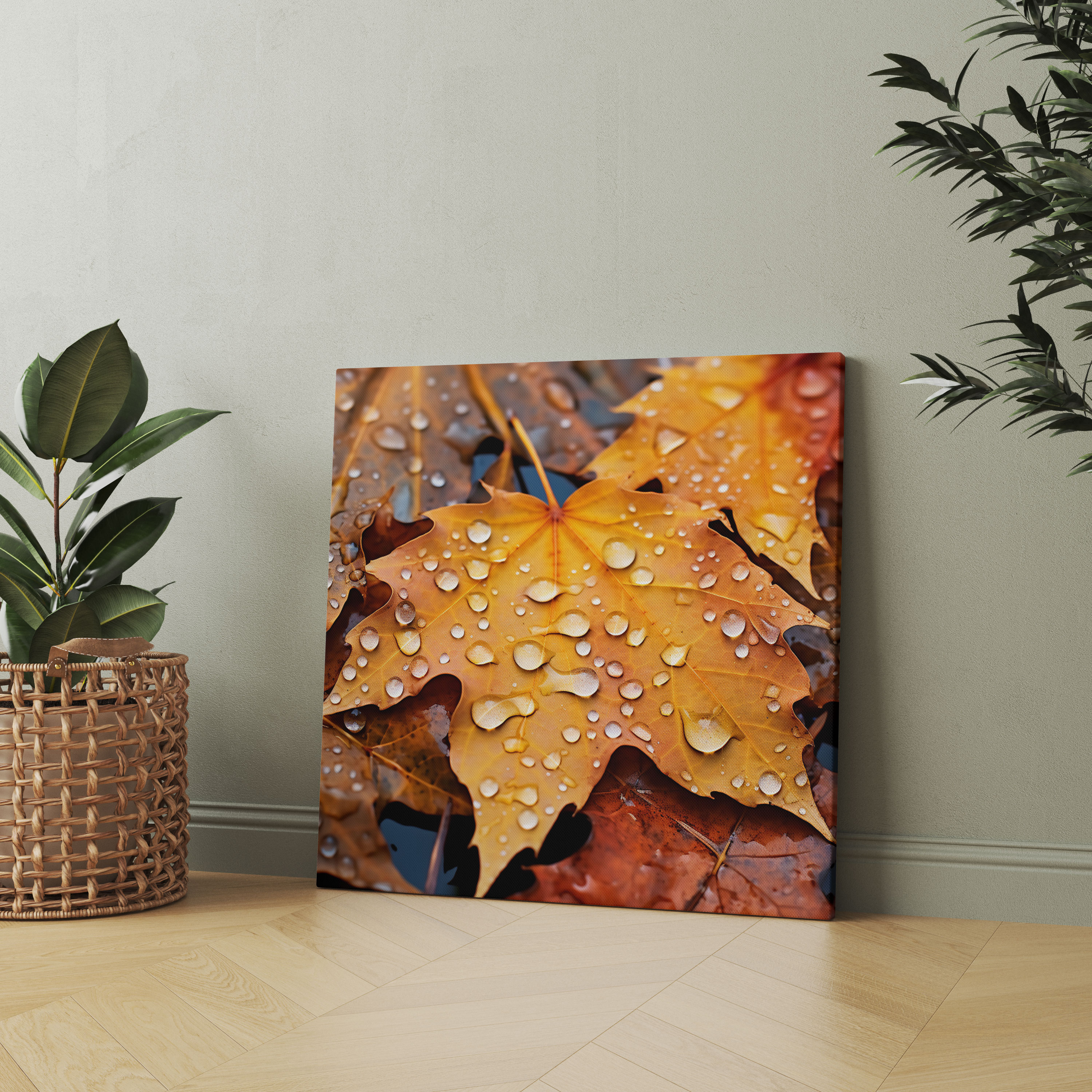 Autumn Rainfall Canvas Print - Rain, Rain, Home Decoration, Canvas Print