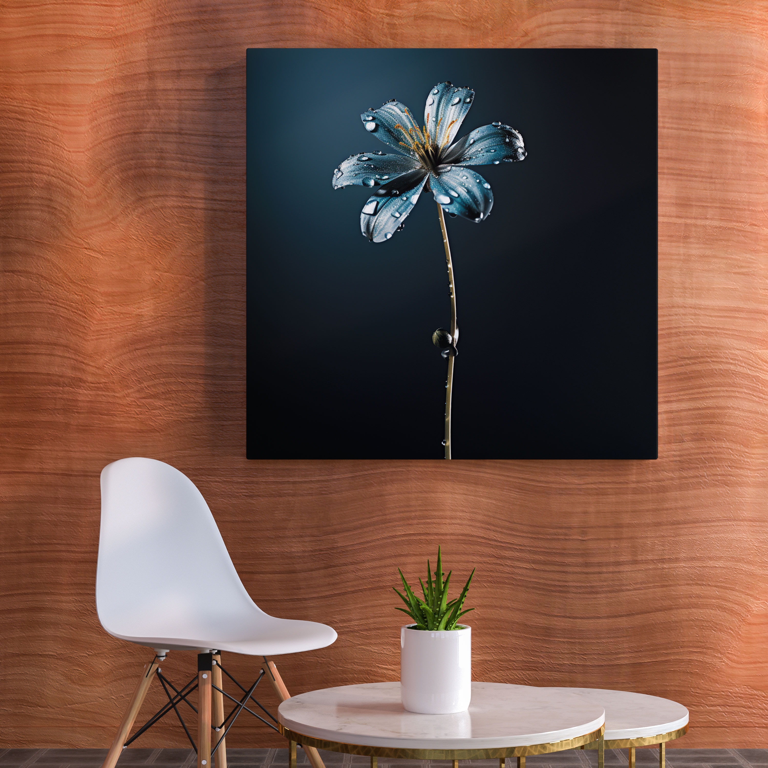 Simple Elegance Canvas Print - Rain, Wall Decoration, Raindrops, Canvas Print