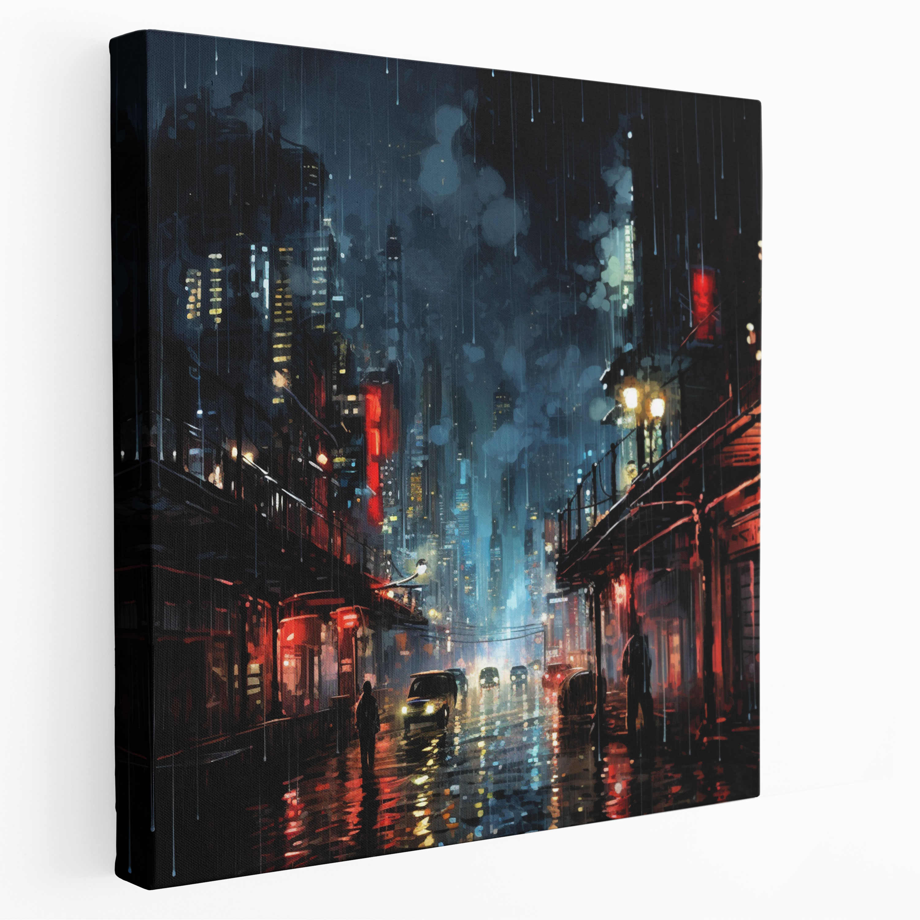 Urban Rain Canvas Print - Rain, Dynamic, Urban Feel, Canvas Print