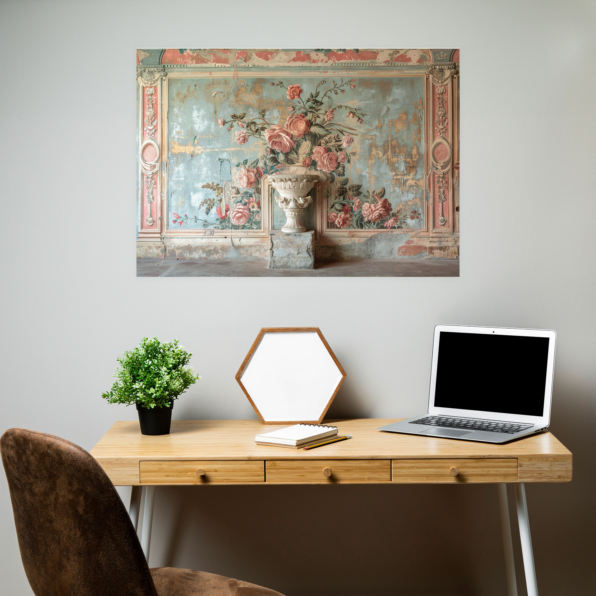 Rococo Floral Wall Decoration - Rococo, Wall Decoration, Home Decoration, Canvas