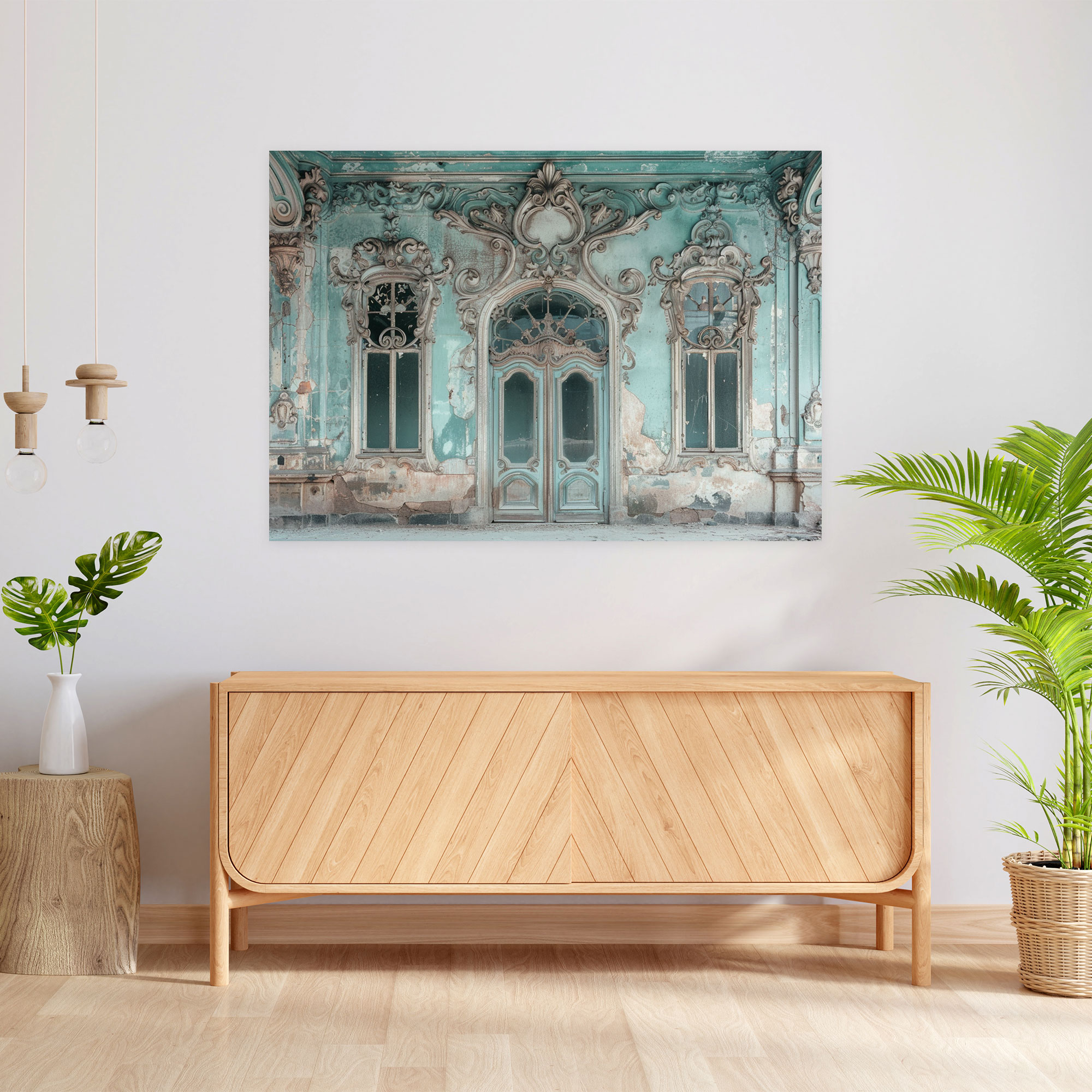 Rococo Architecture Canvas Print - Rococo, Home Decoration, Wall Art, Canvas Wall Art