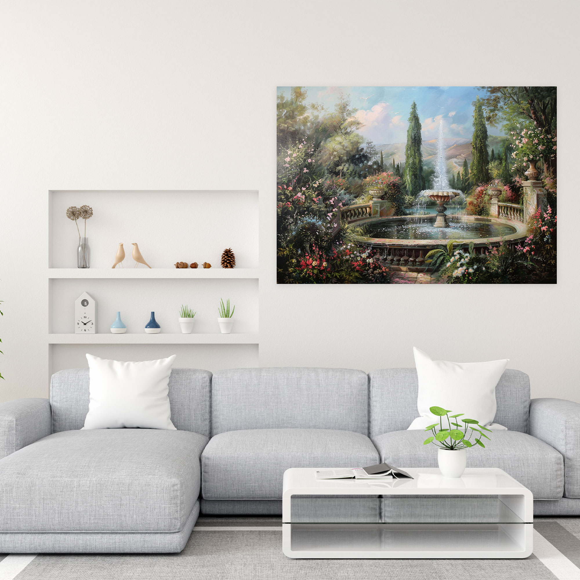 Rococo Style Painting Canvas Print - Rococo, Canvas Print, Wall Decoration, Canvas