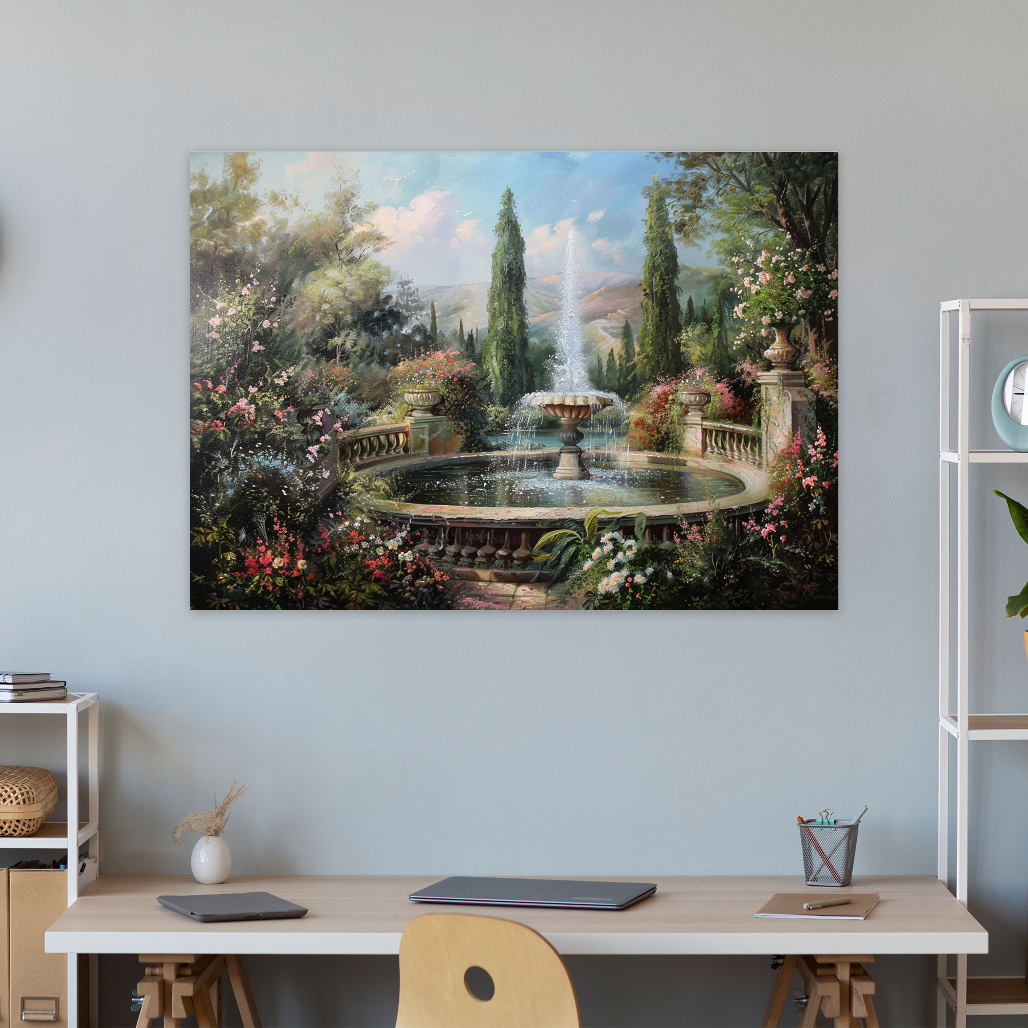 Rococo Style Painting Canvas Print - Rococo, Canvas Print, Wall Decoration, Canvas