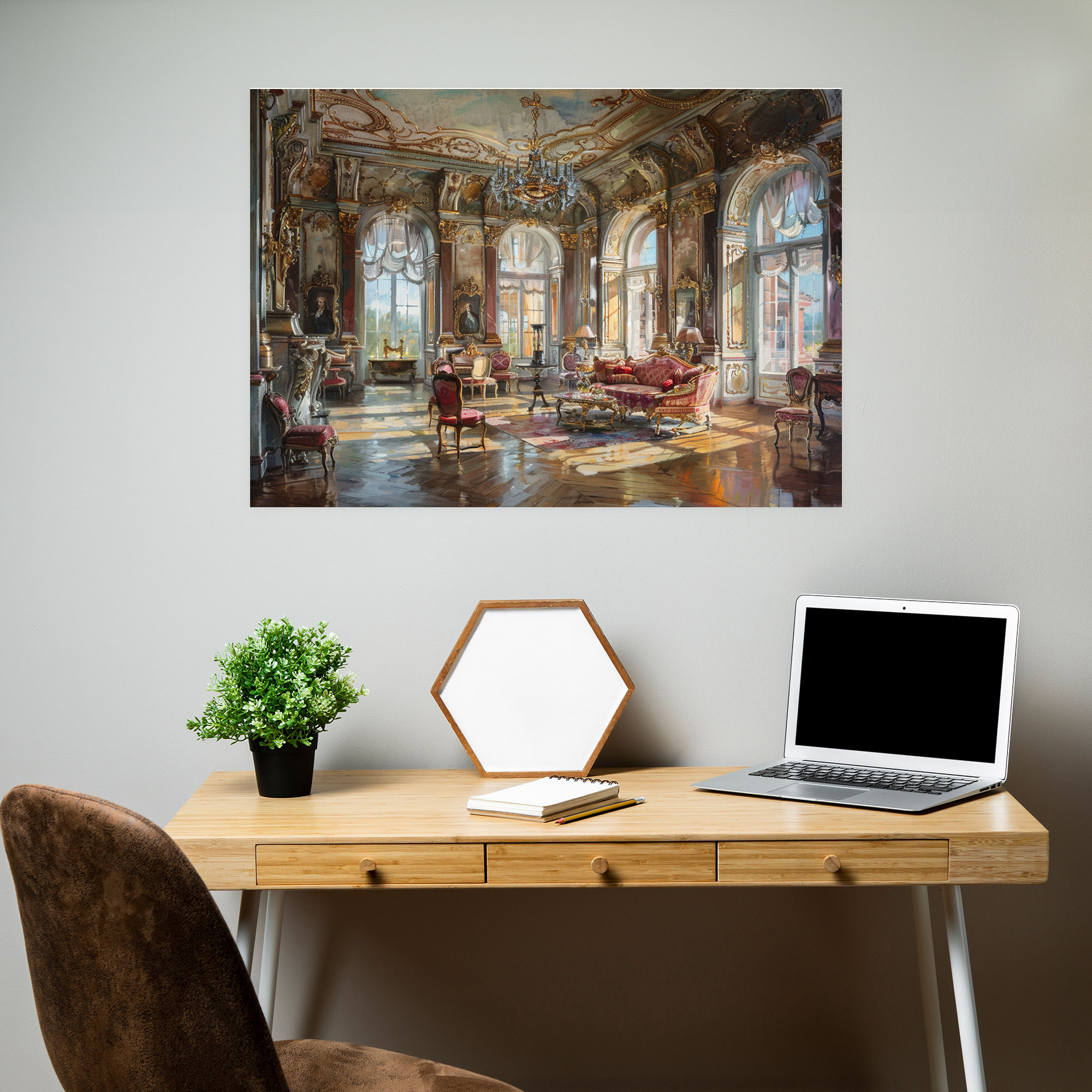 Rococo Style Painting Wall Art - Rococo, Canvas Wall Art, Canvas, Home Decoration