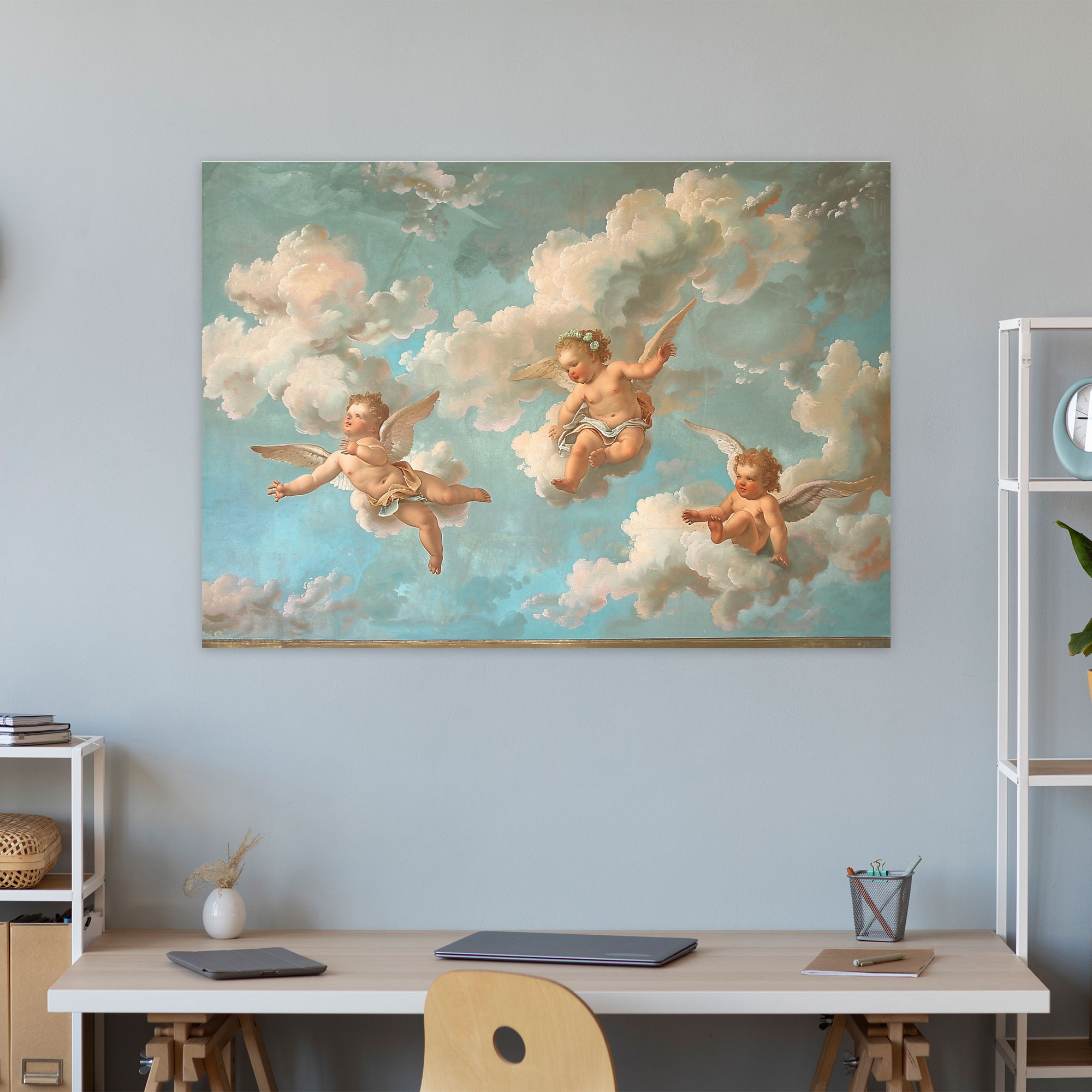 Rococo Style Painting Canvas Print - Rococo, Canvas Wall Art, Wall Decoration, Canvas Print