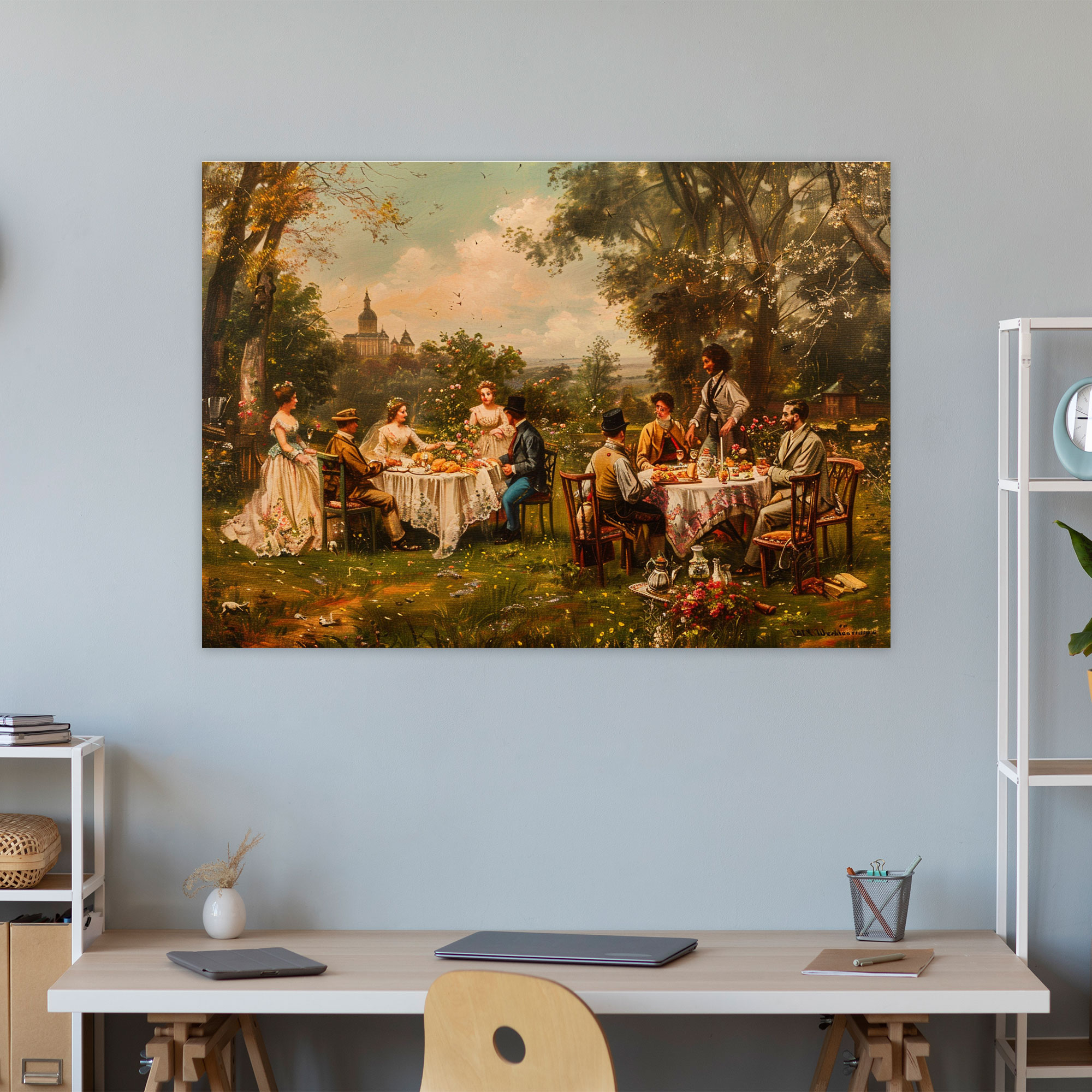 Rococo Style Painting Wall Decoration - Rococo, Canvas, Canvas Wall Art, Canvas Print