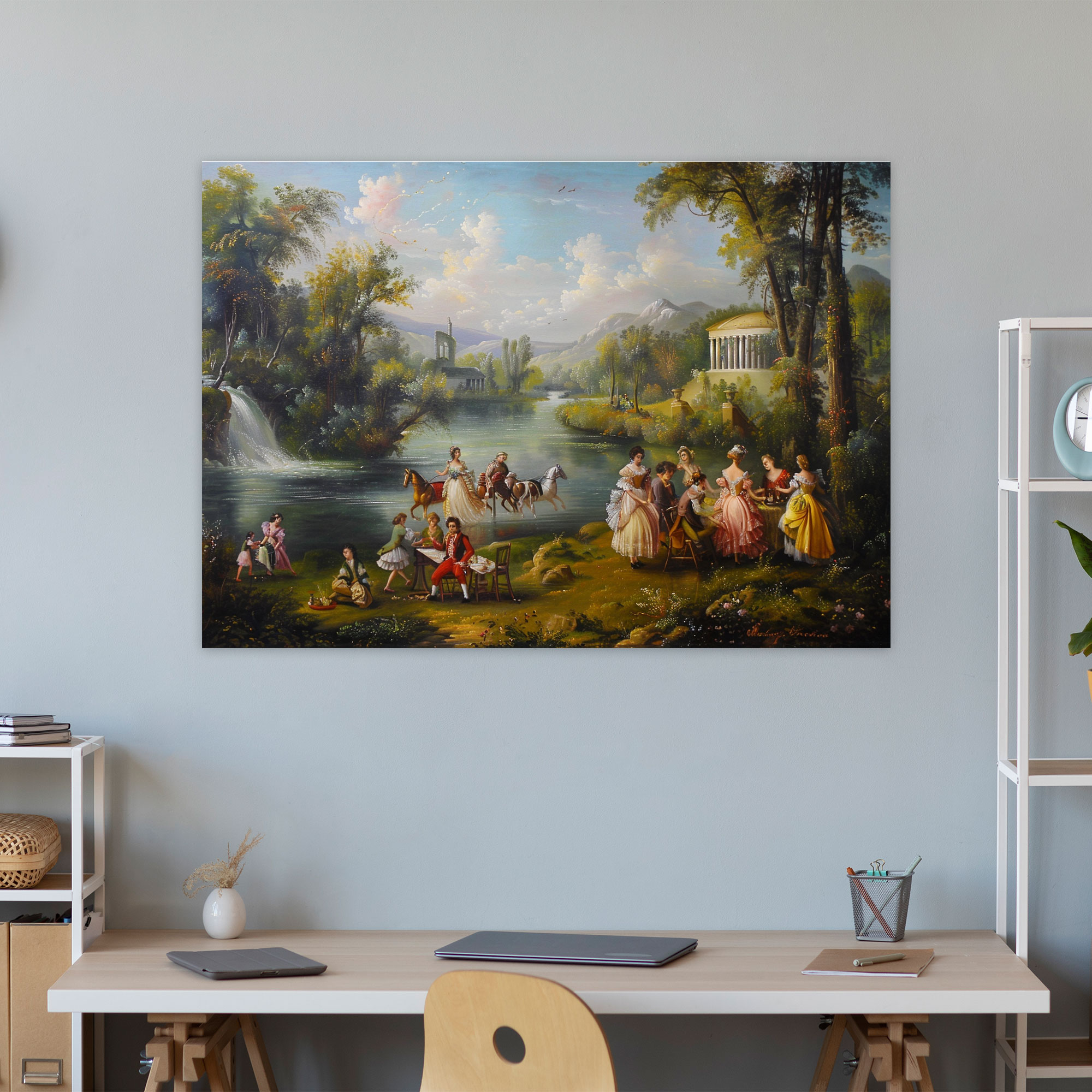 Rococo Style Painting Wall Decoration - Rococo, Canvas Wall Art, Home Decoration, Canvas Print