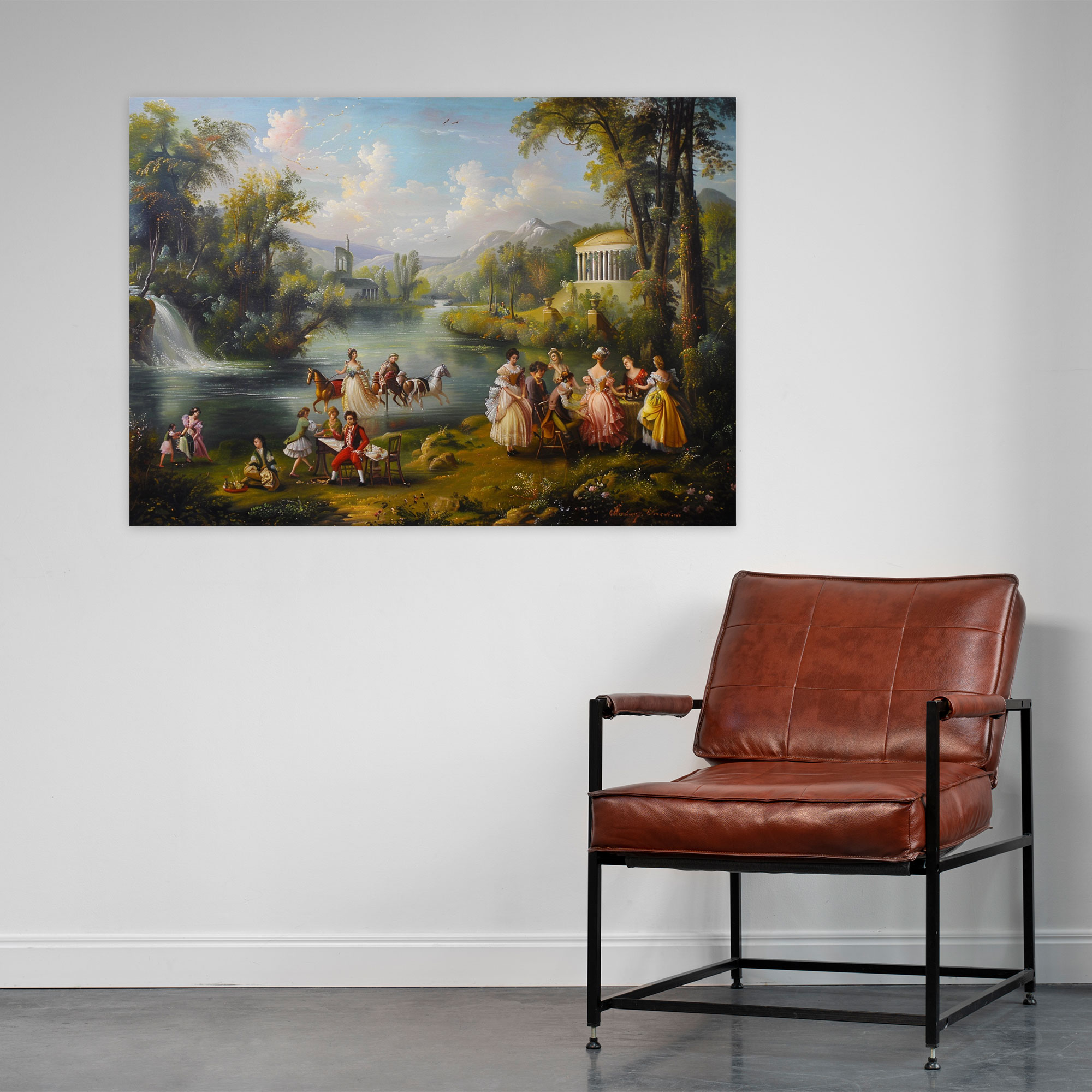 Rococo Style Painting Wall Decoration - Rococo, Canvas Wall Art, Home Decoration, Canvas Print