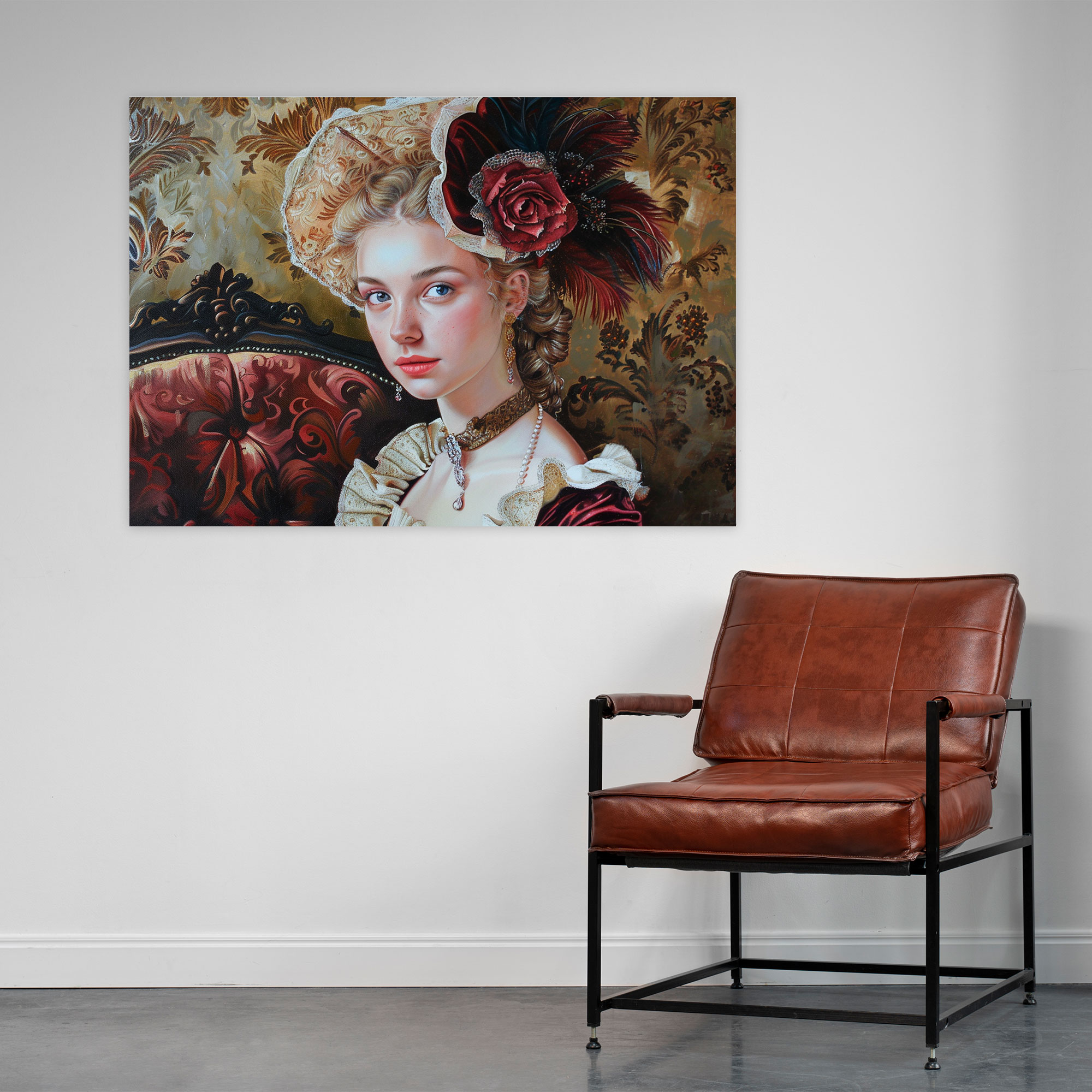 Rococo Style Painting Canvas Print - Rococo, Canvas, Home Decoration, Rococo Style Painting