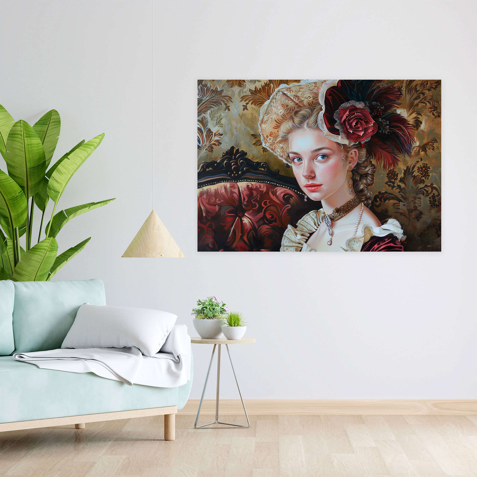 Rococo Style Painting Canvas Print - Rococo, Canvas, Home Decoration, Rococo Style Painting