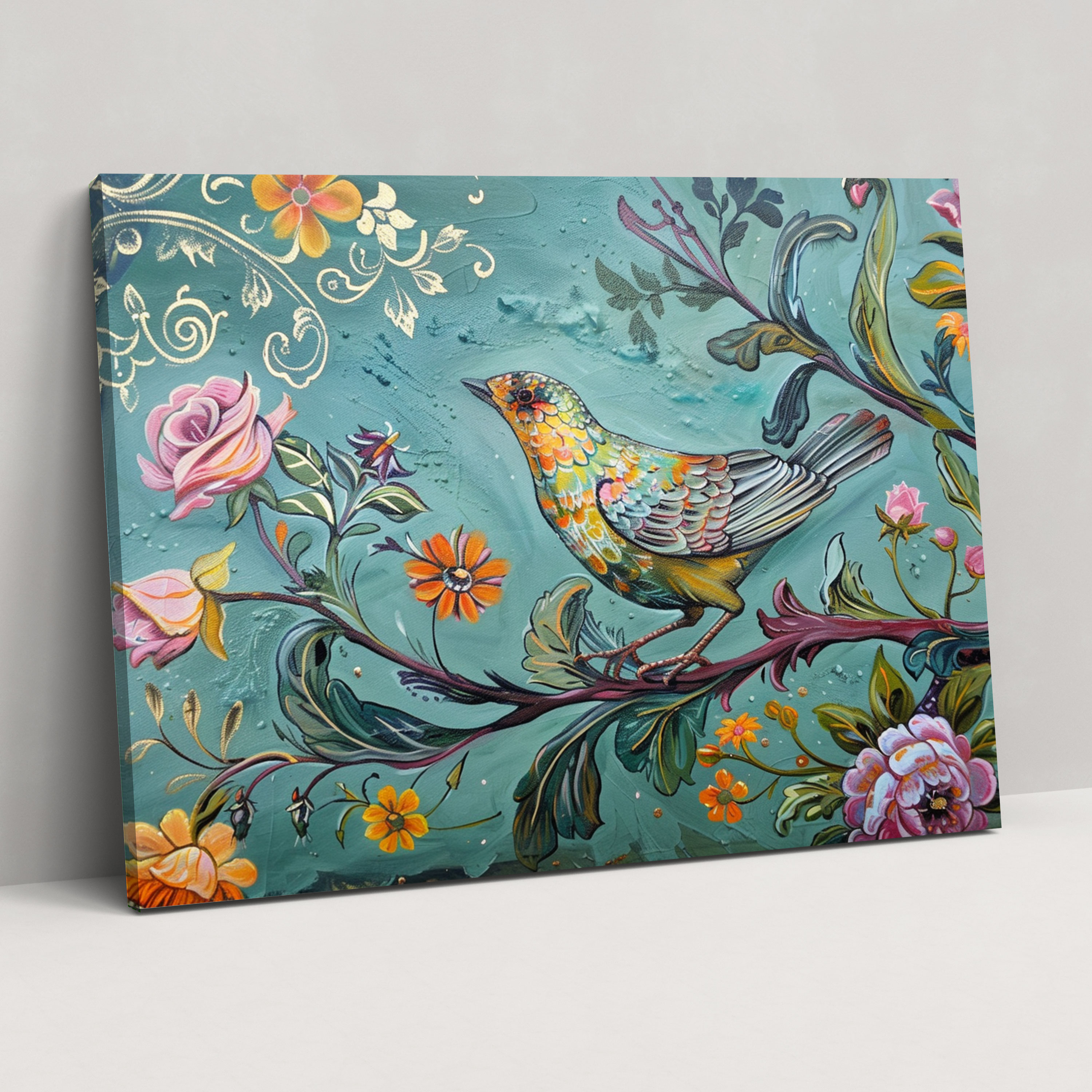 Rococo Style Painting Canvas Print - Rococo, Rococo Style Painting, Wall Art, Home Decoration