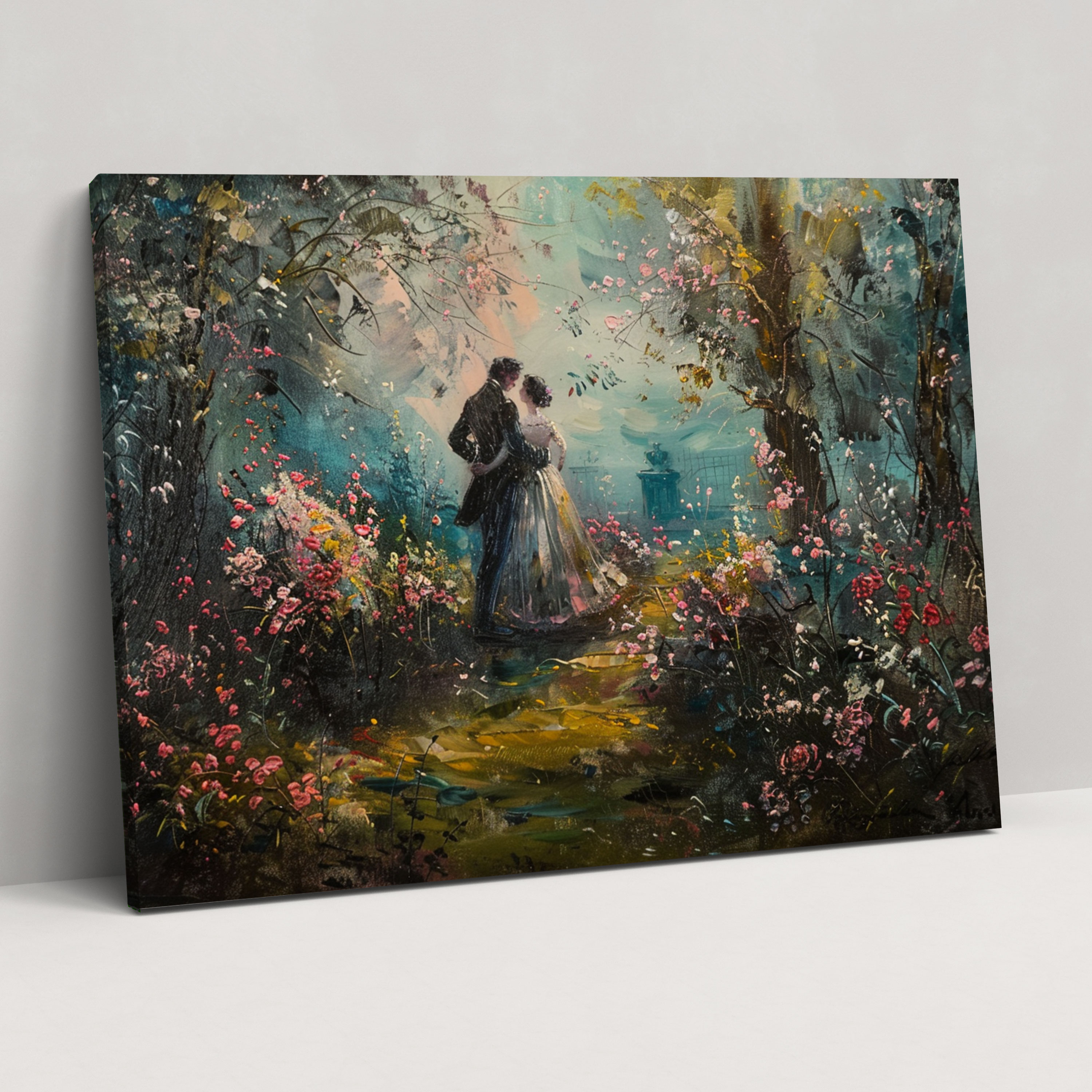 Rococo Style Painting Canvas Print - Rococo, Canvas, Canvas Wall Art, Home Decoration