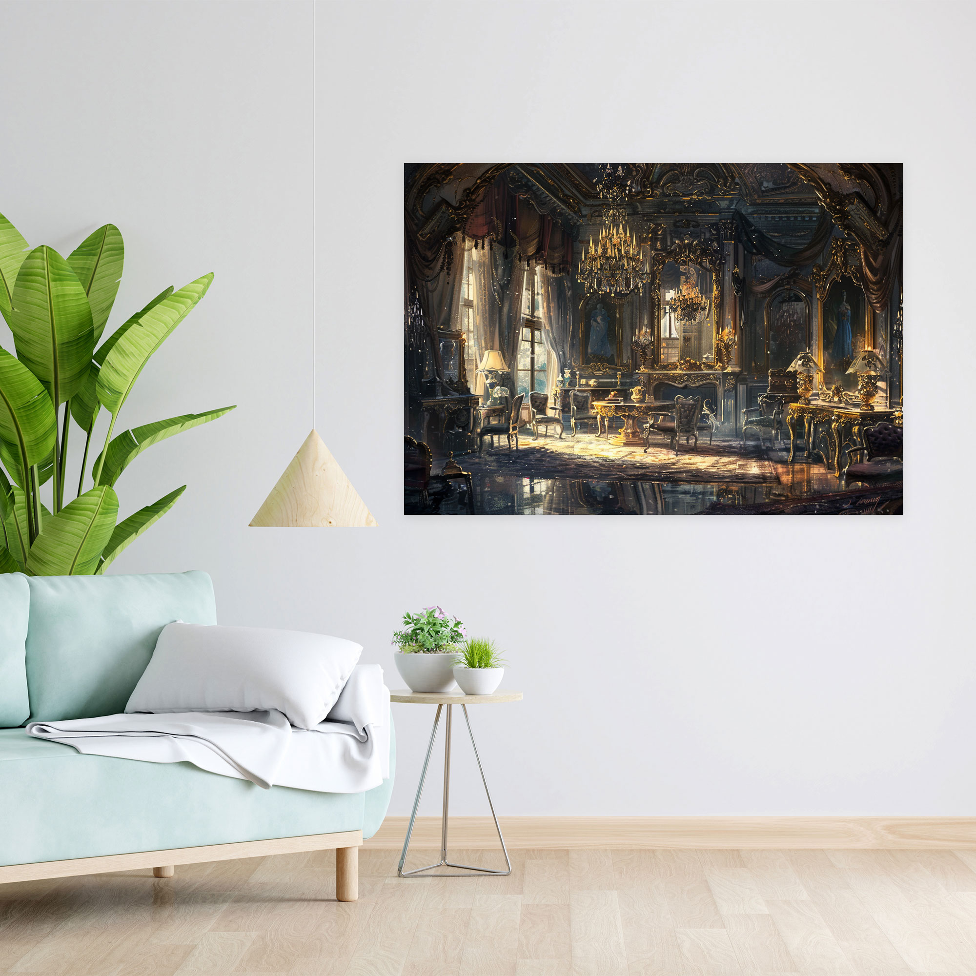 Rococo Style Painting Wall Decoration - Rococo, Wall Art, Canvas Print, Home Decoration