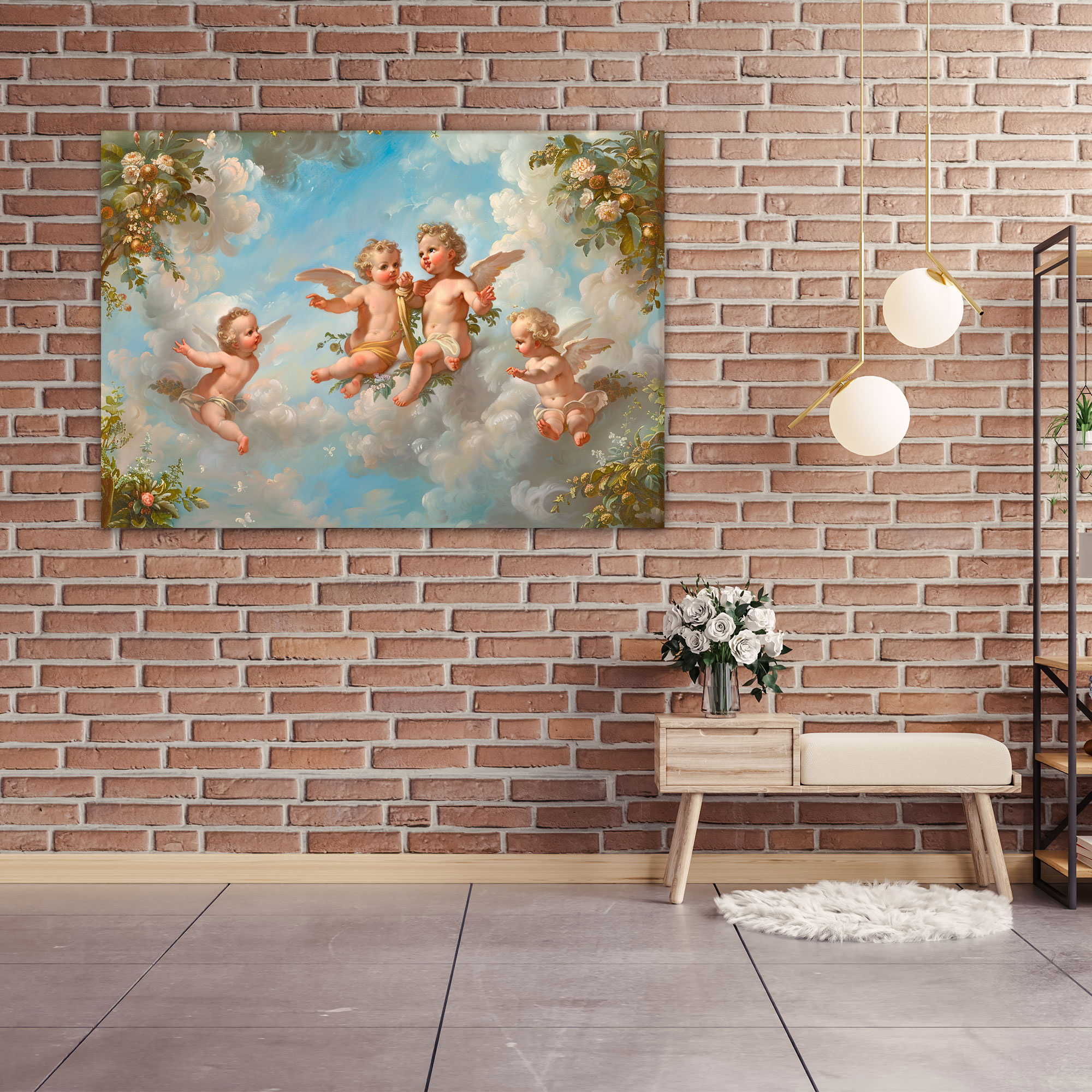 Rococo Style Painting Canvas Print - Rococo, Canvas Wall Art, Canvas Print, Wall Decoration