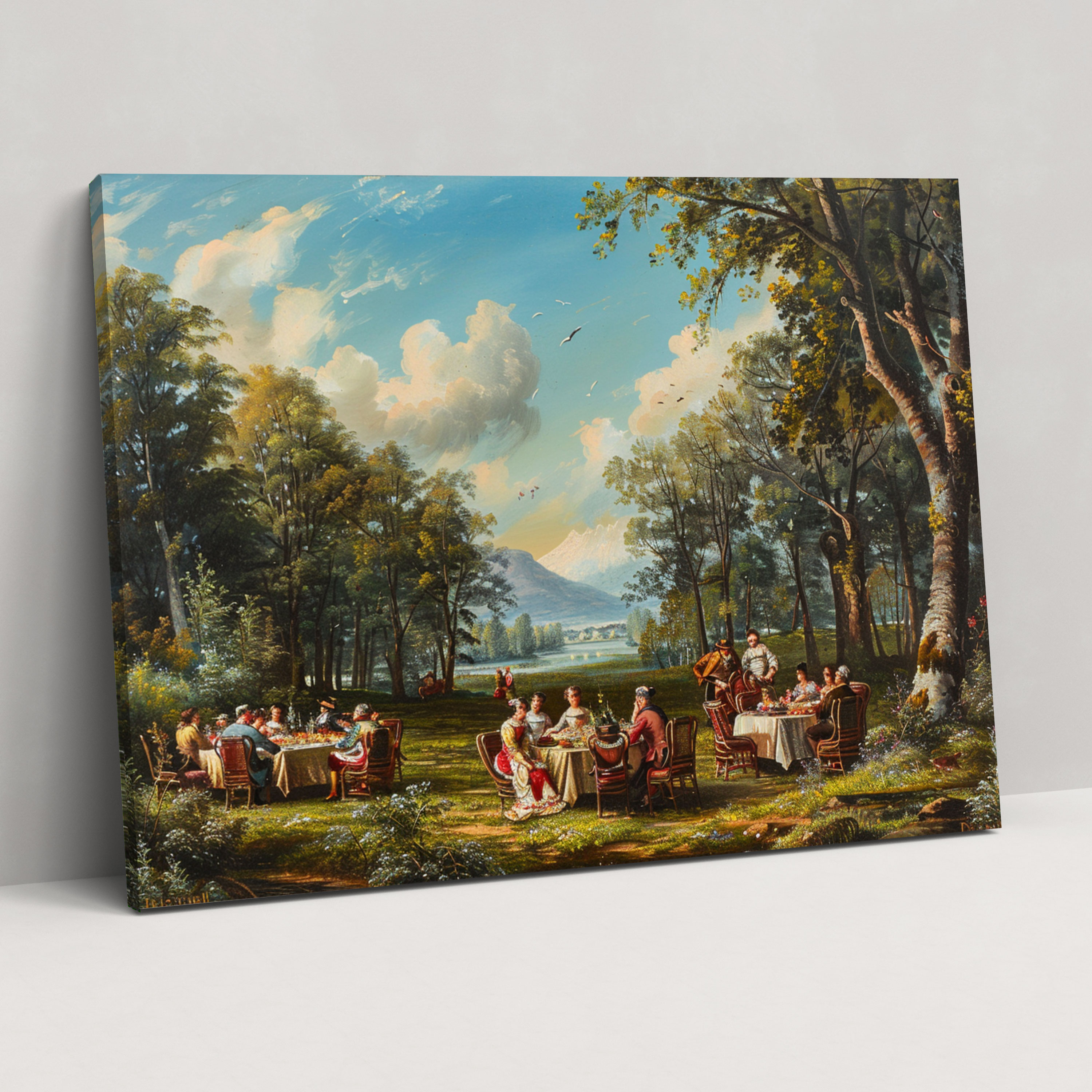 Rococo Style Painting Wall Art - Rococo, Canvas, Canvas Wall Art, Wall Art