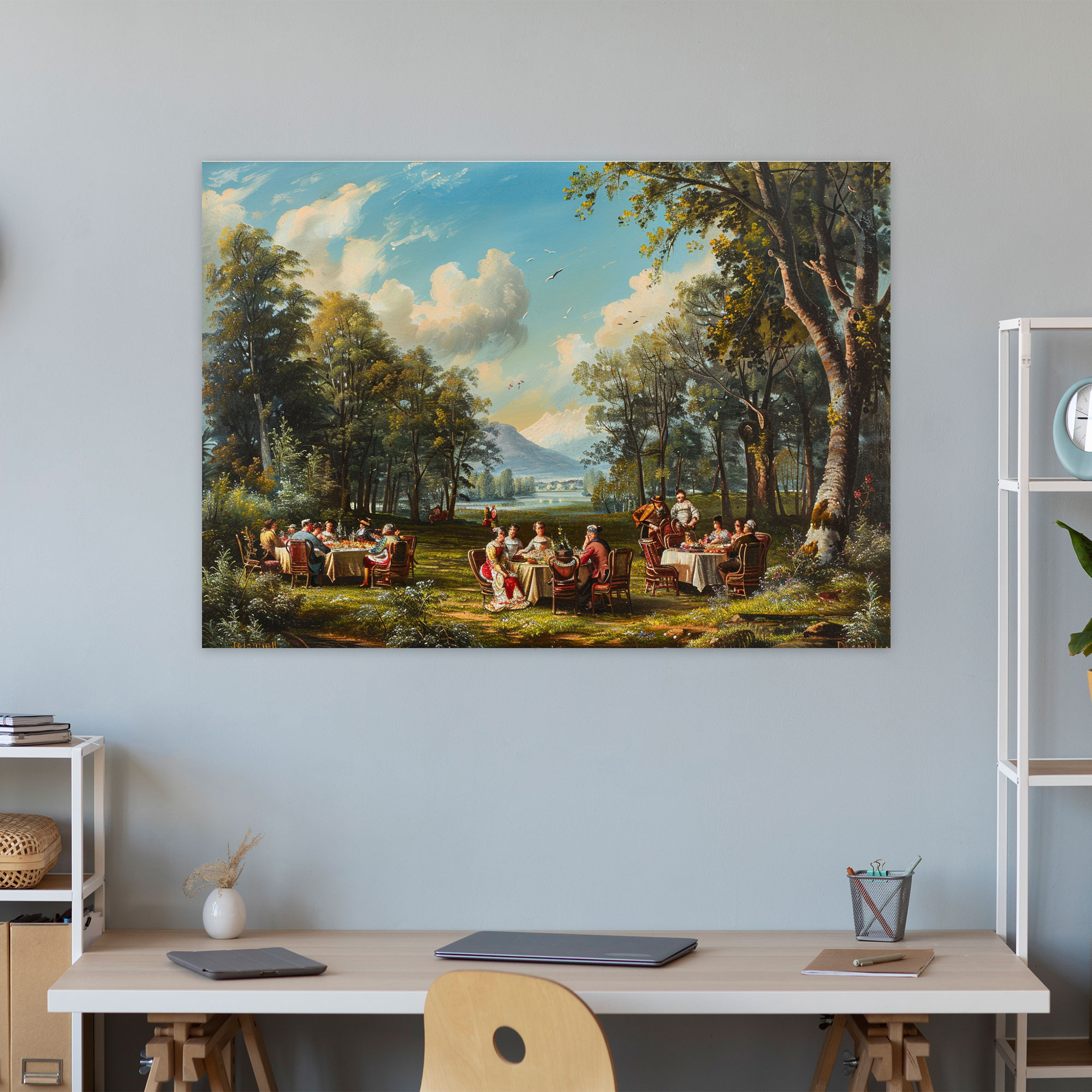 Rococo Style Painting Wall Art - Rococo, Canvas, Canvas Wall Art, Wall Art
