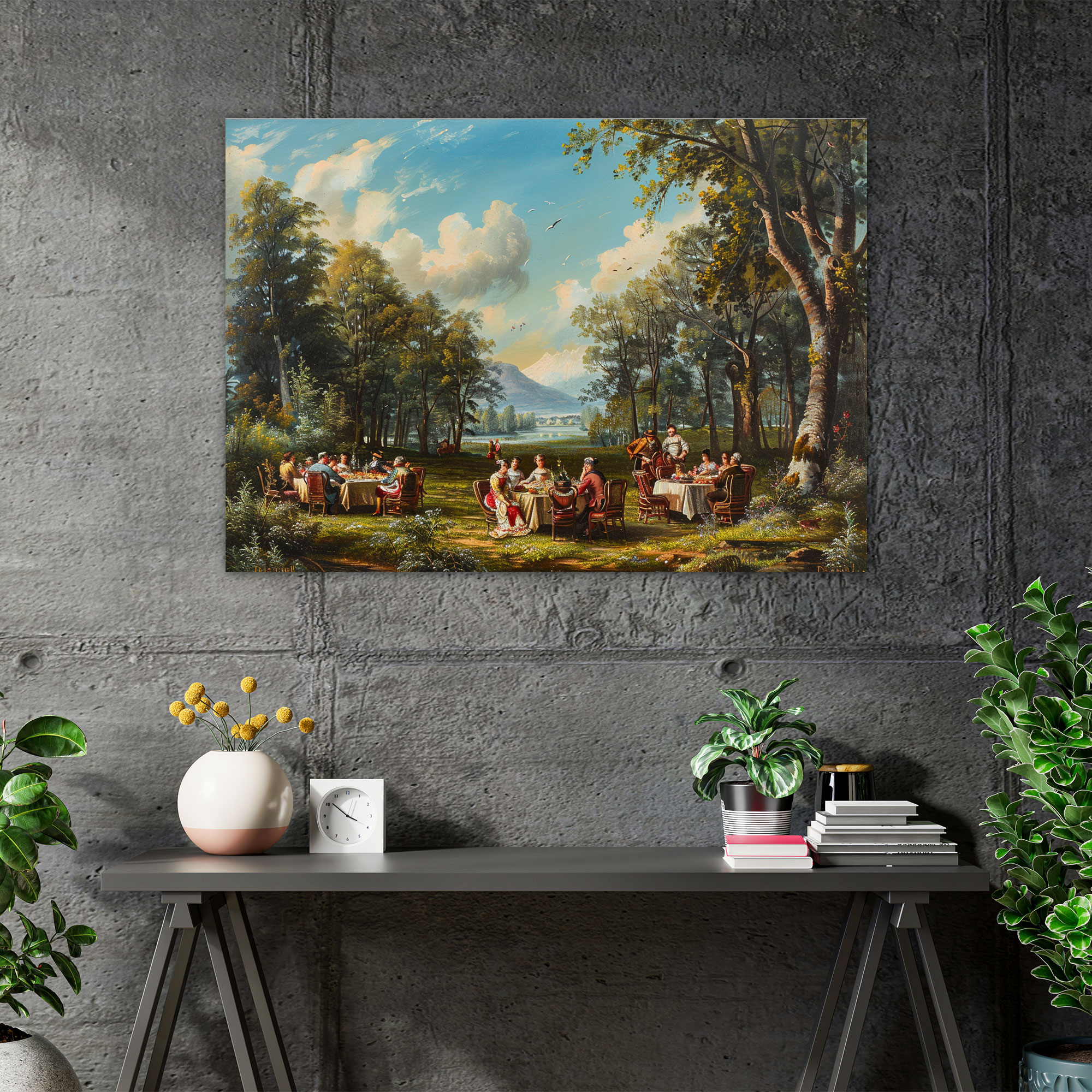 Rococo Style Painting Wall Art - Rococo, Canvas, Canvas Wall Art, Wall Art