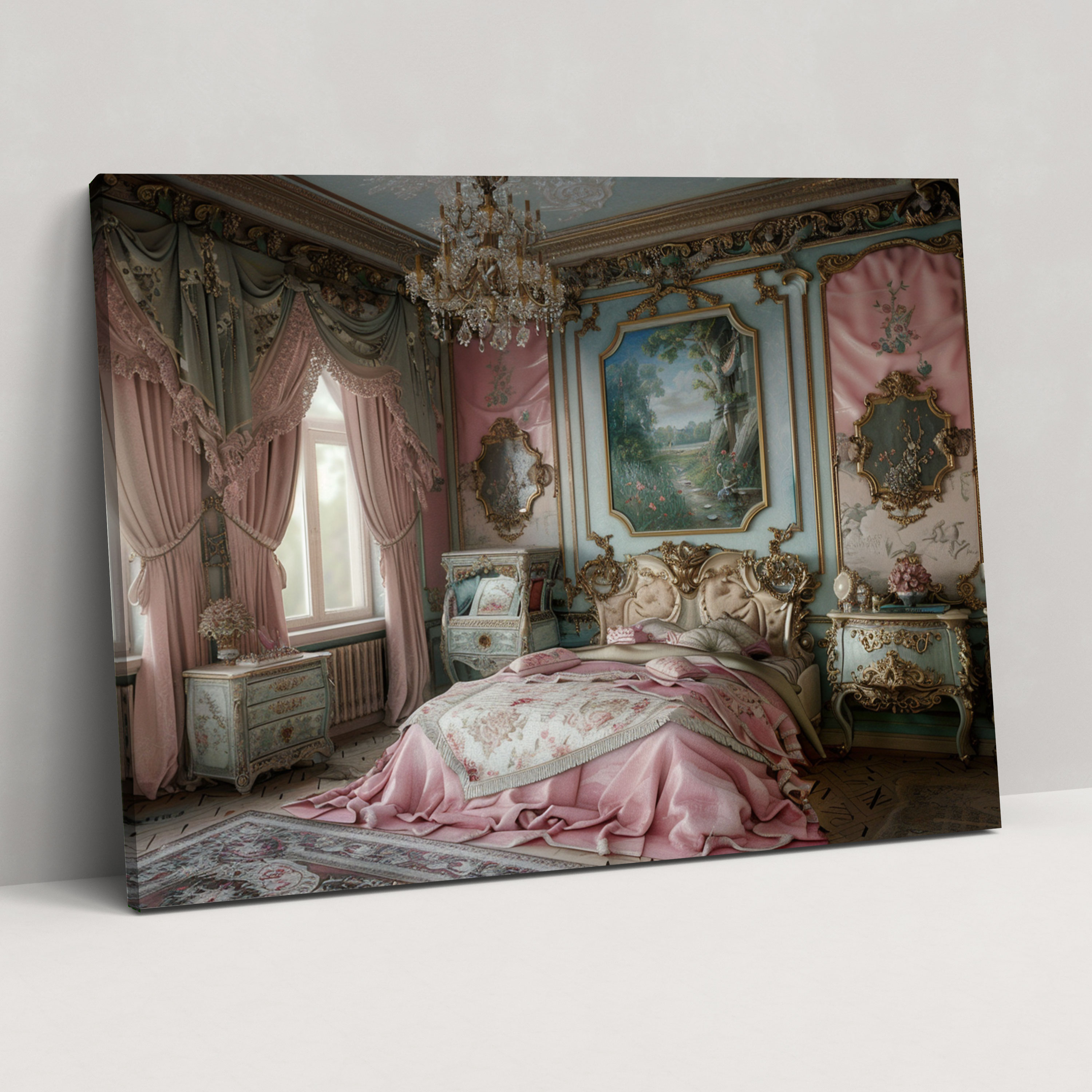 Rococo Style Painting Wall Decoration - Rococo, Home Decoration, Canvas Wall Art, Rococo Style Painting