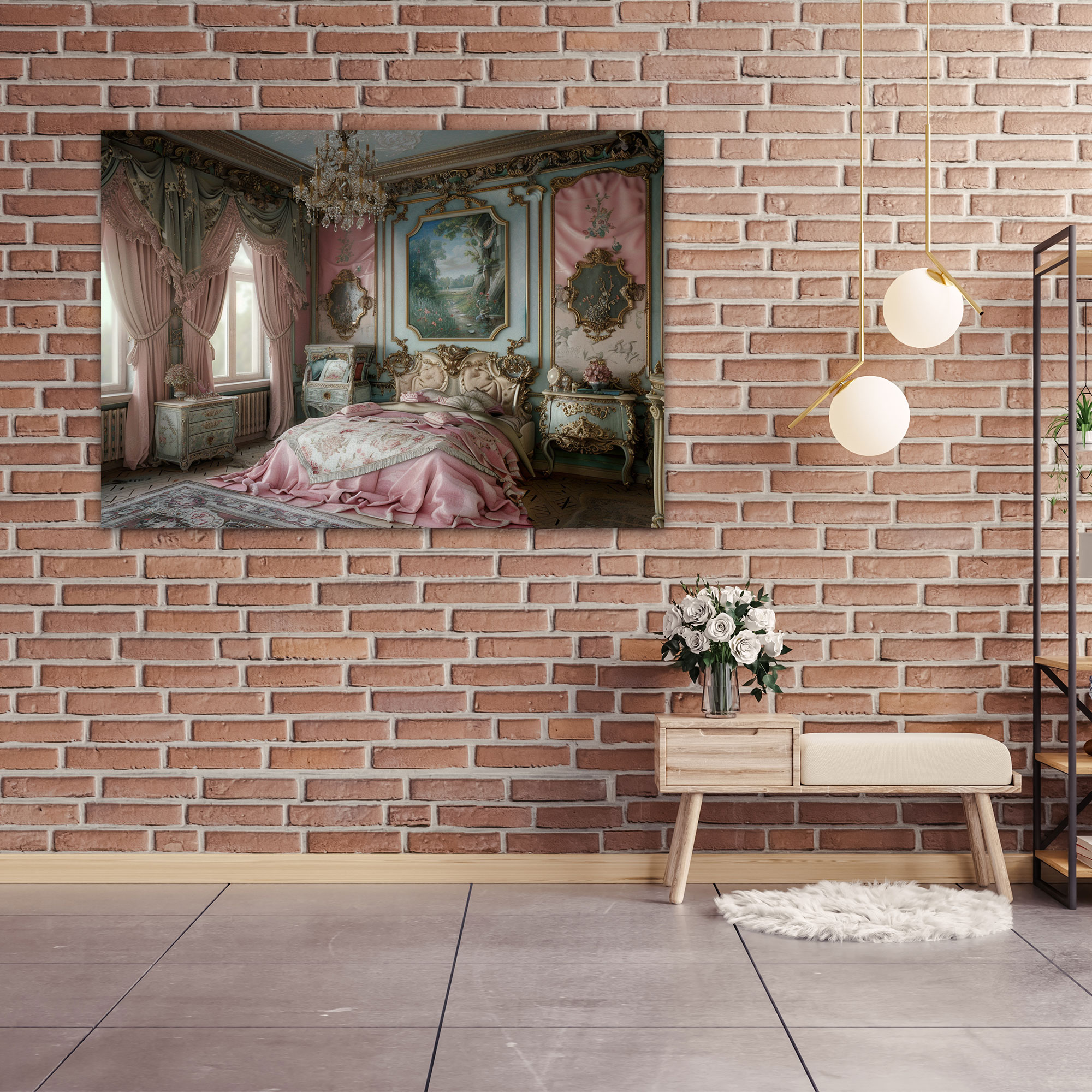 Rococo Style Painting Wall Decoration - Rococo, Home Decoration, Canvas Wall Art, Rococo Style Painting