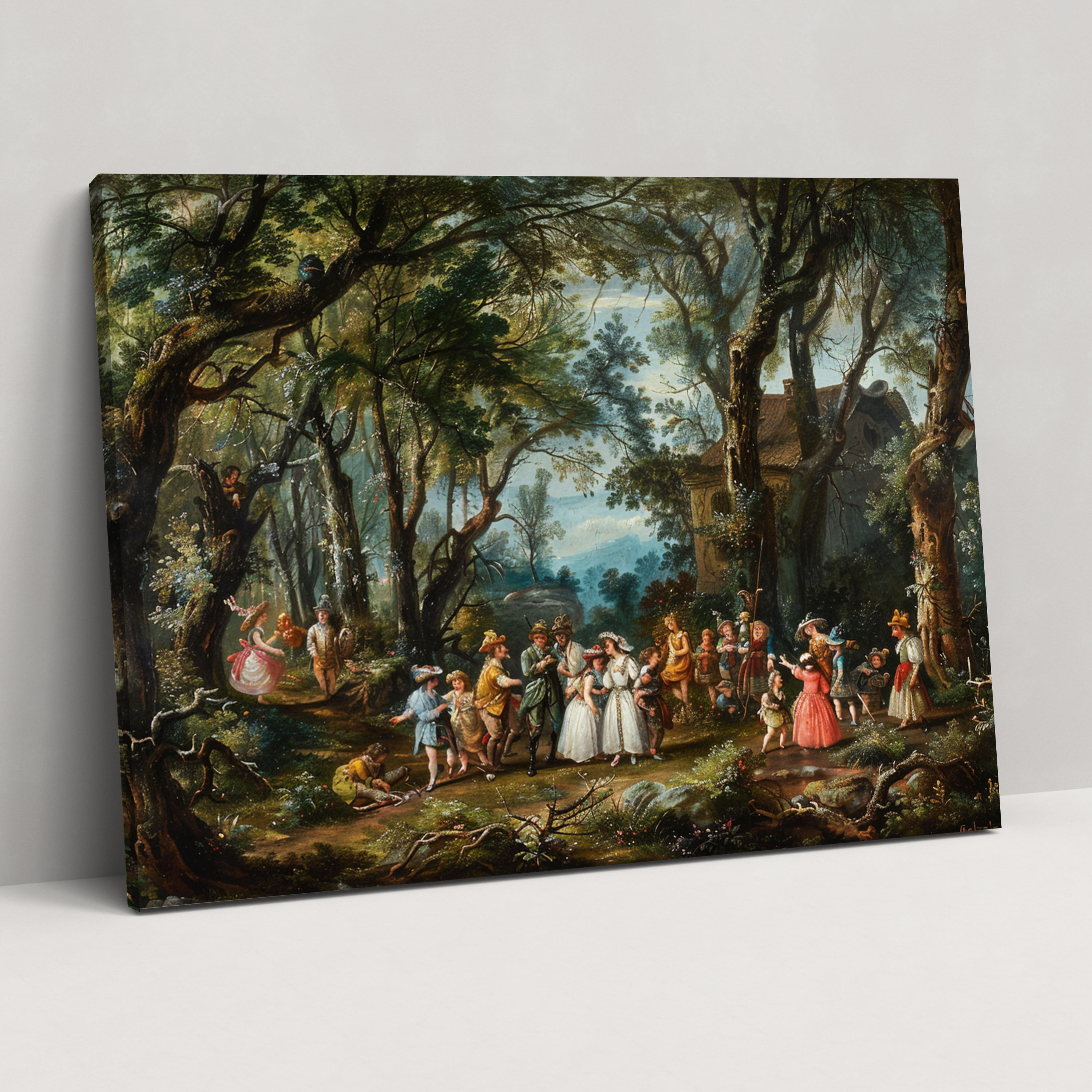 Rococo Style Painting Wall Decoration - Rococo, Rococo Style Painting, Wall Decoration, Canvas