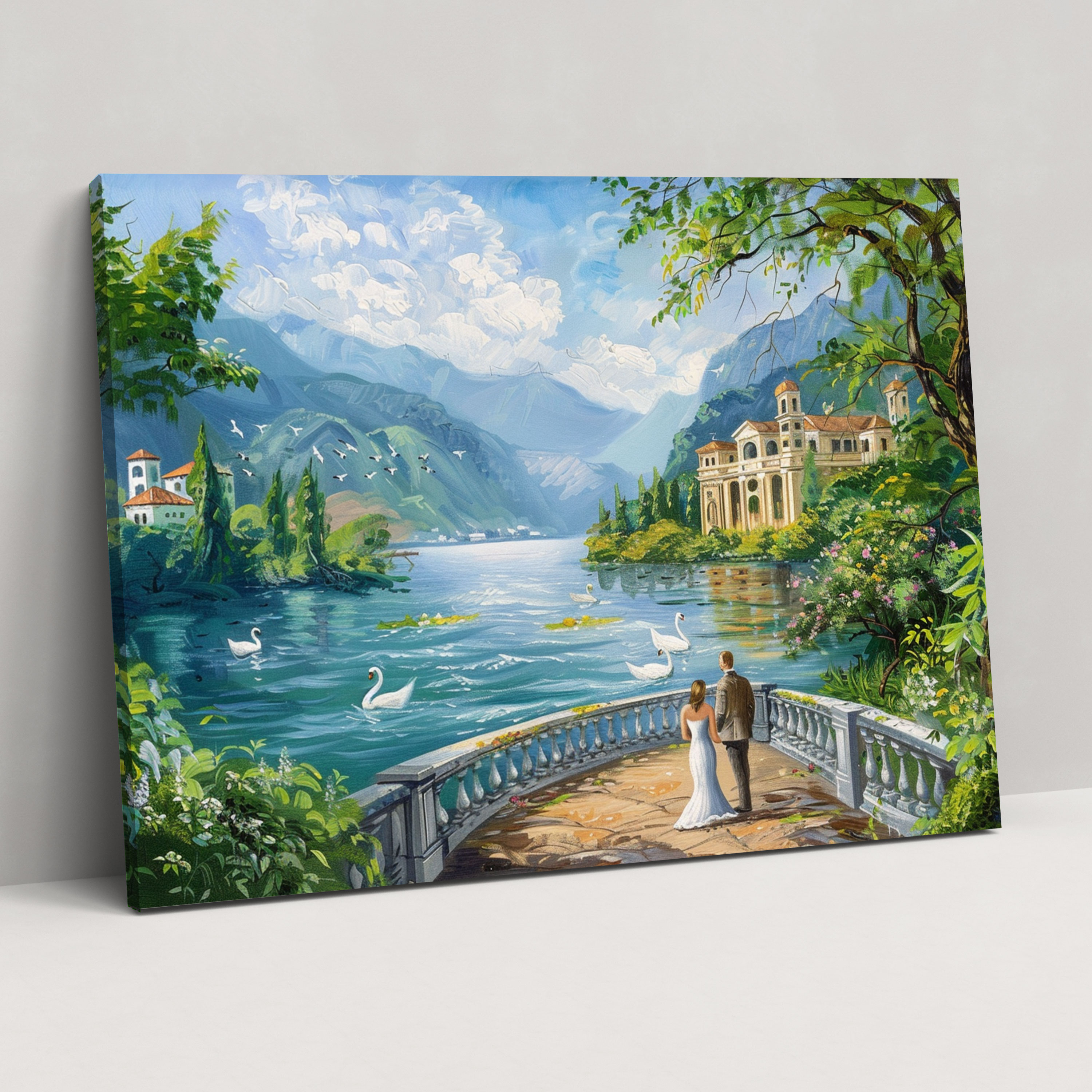 Rococo Style Painting Canvas Print - Rococo, Rococo Style Painting, Wall Art, Home Decoration