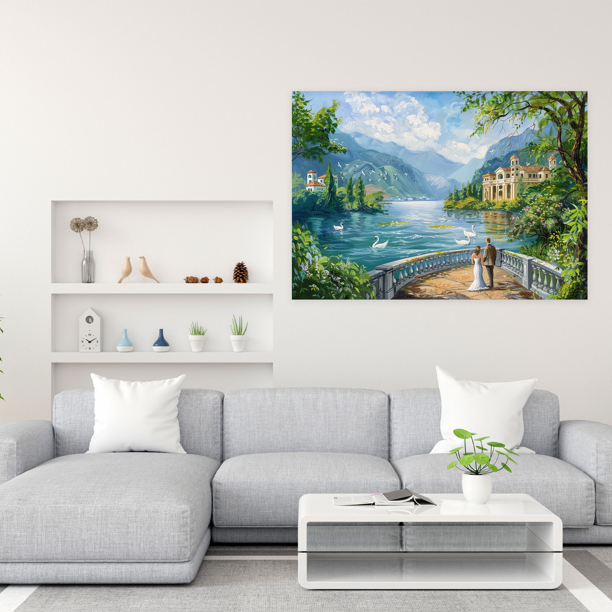 Rococo Style Painting Canvas Print - Rococo, Rococo Style Painting, Wall Art, Home Decoration