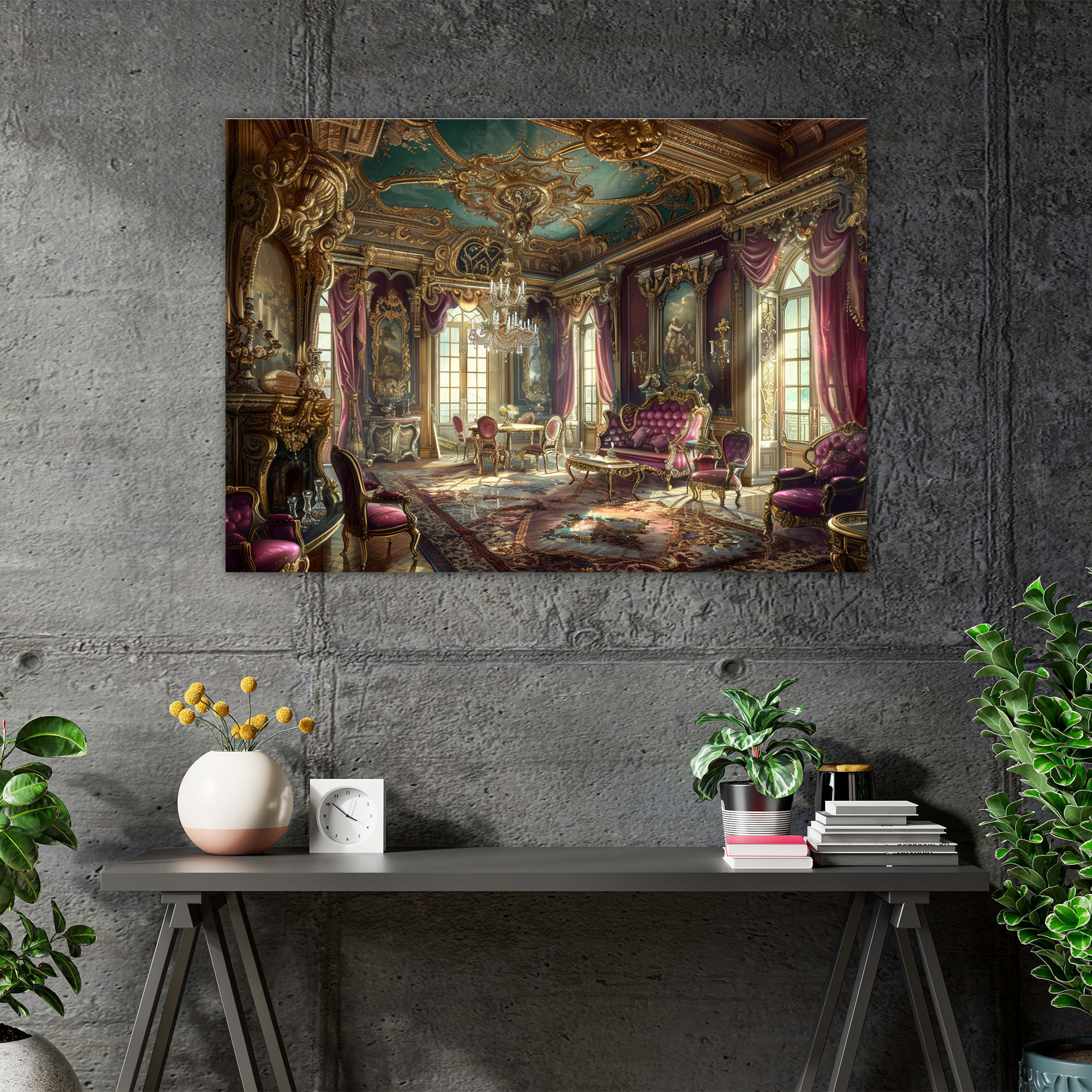 Rococo Style Painting Interior Wall Decoration - Rococo, Rococo Style Painting, Interior Wall Decoration, Home Decoration