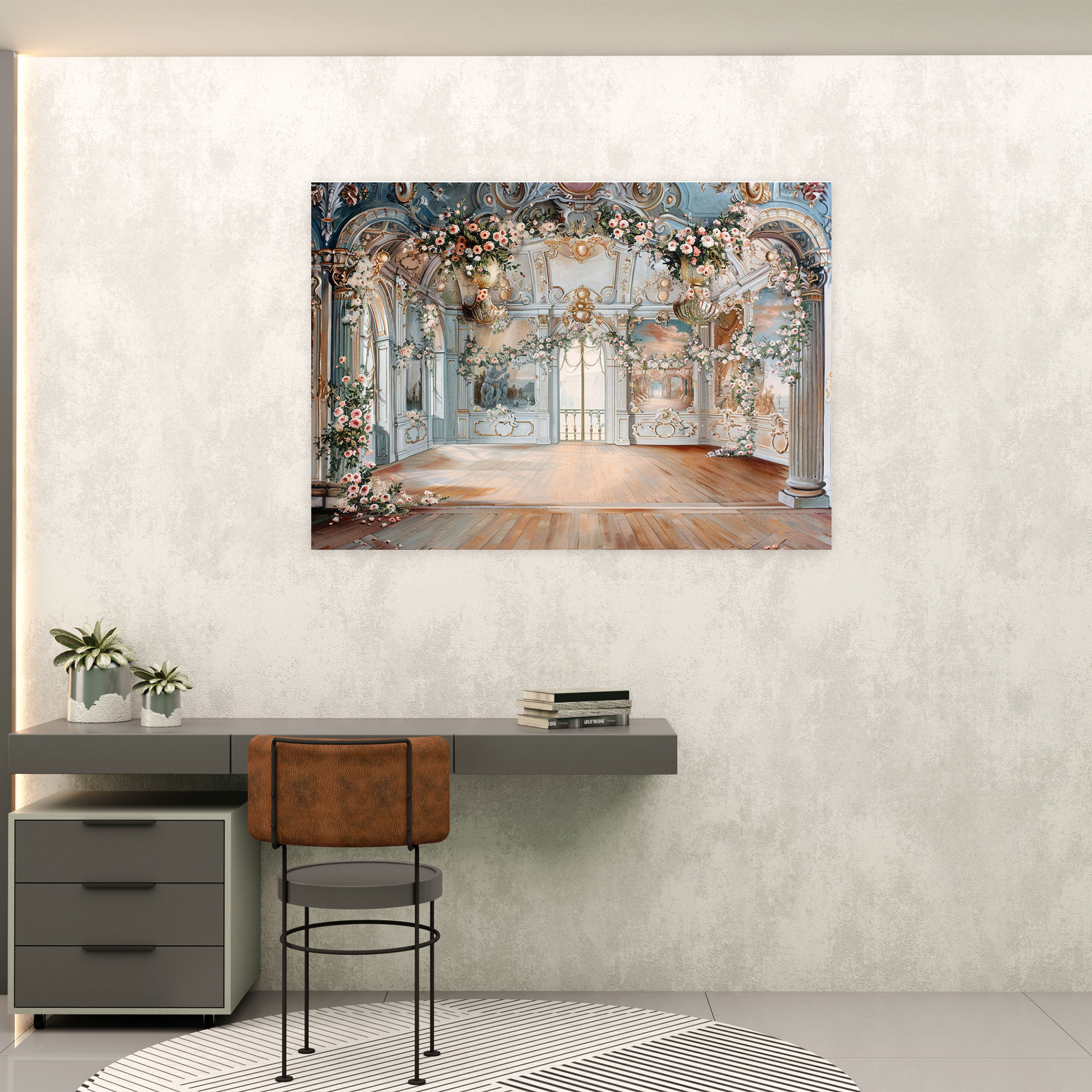Rococo Style Painting Canvas Print - Rococo, Home Decoration, Rococo Style Painting, Wall Decoration