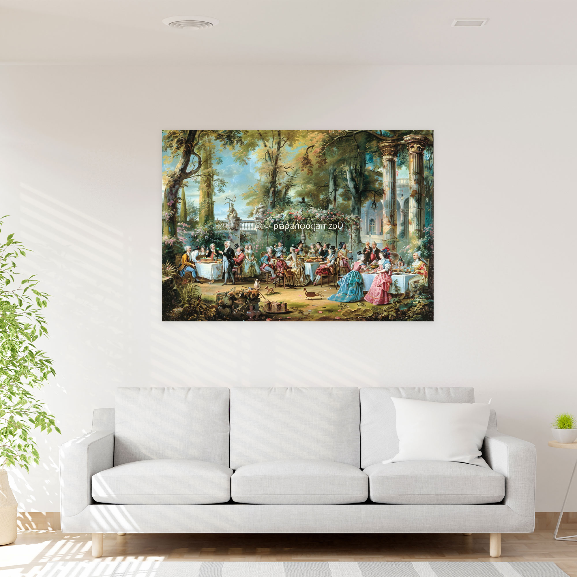 Rococo Style Painting Canvas Print - Rococo, Home Decoration, Canvas Print, Wall Decoration