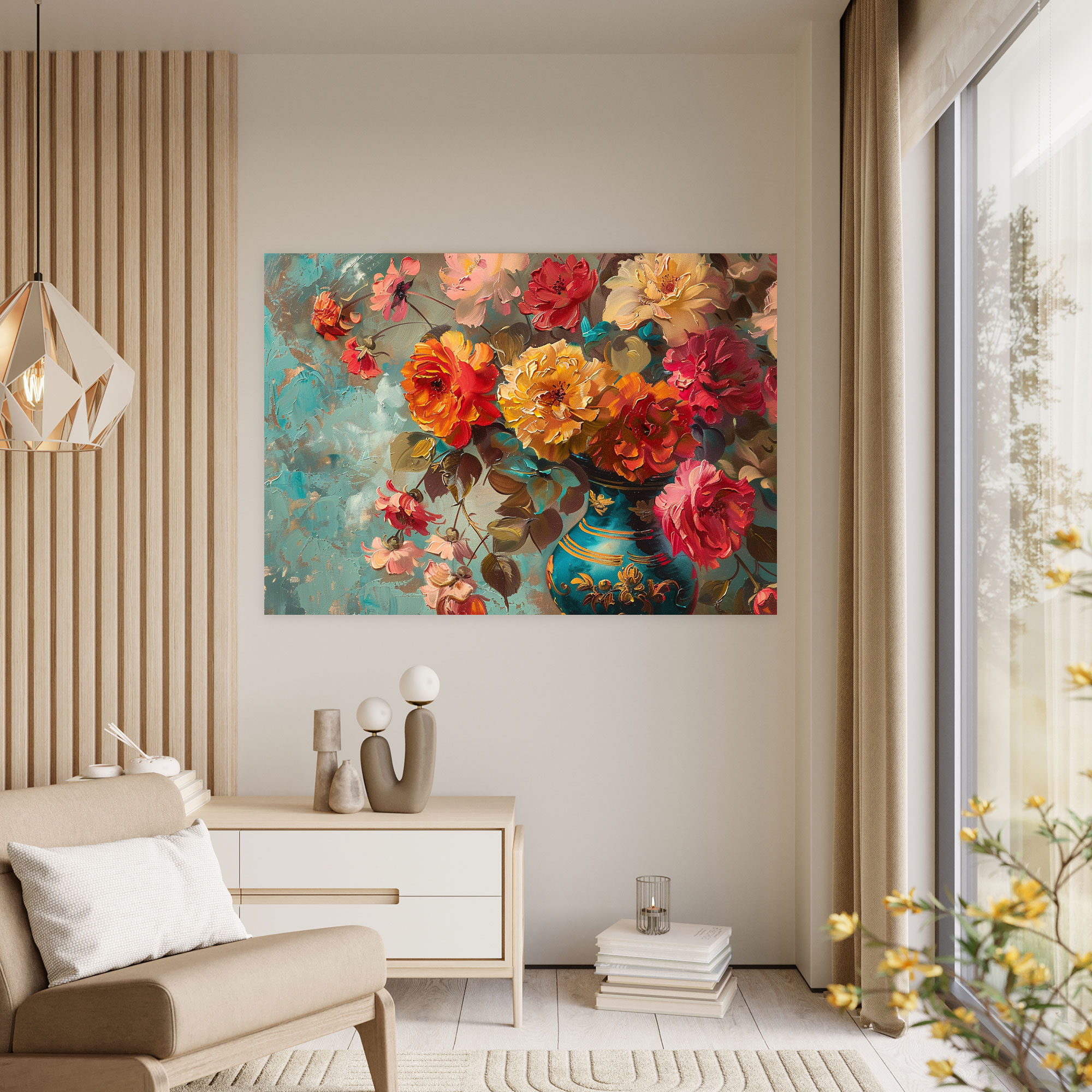 Rococo Style Painting Floral Still Life Wall Art - Rococo, Canvas Wall Art, Rococo Style Painting, Wall Art