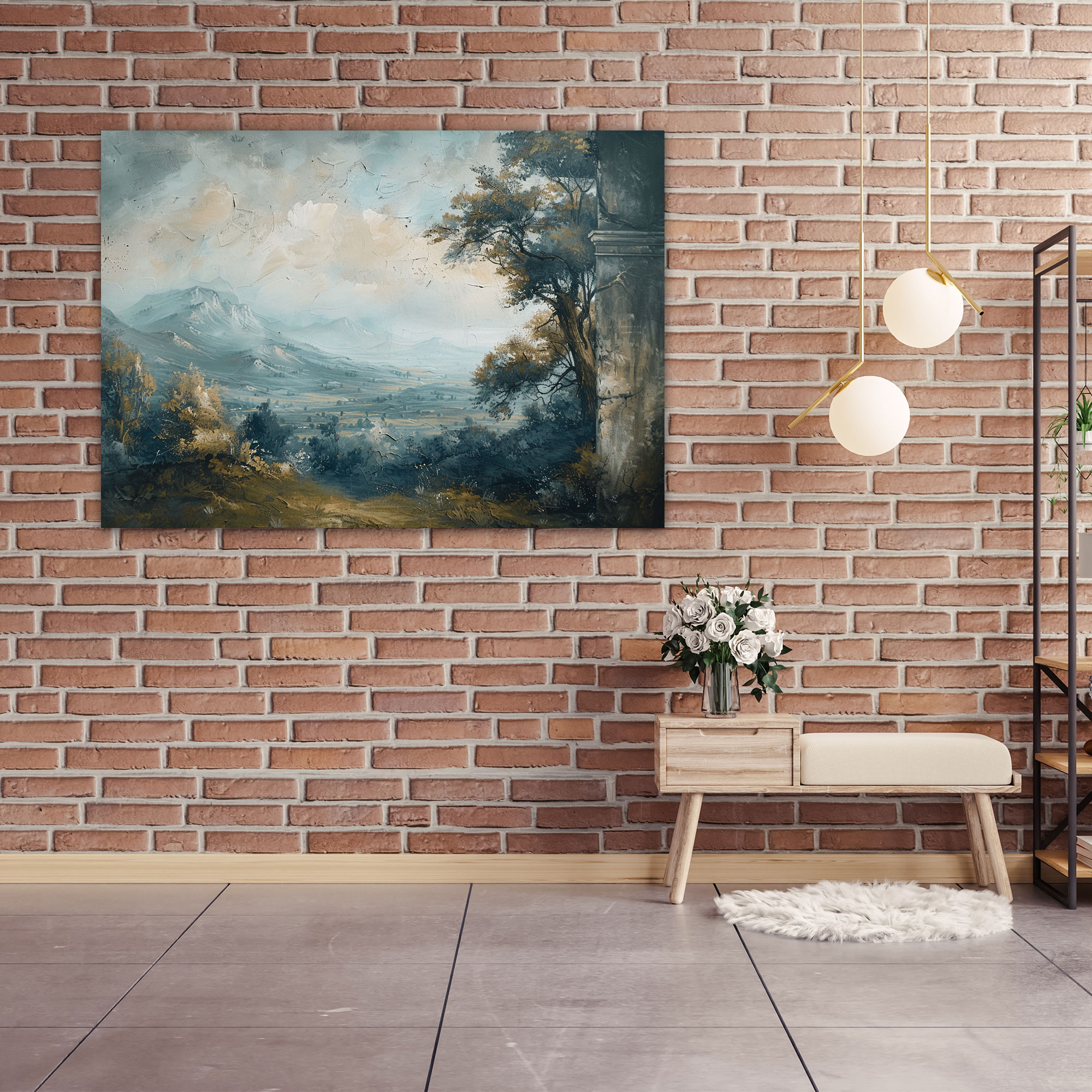 Rococo Style Painting Pastoral Landscape Canvas Print - Rococo, Home Decoration, Canvas, Canvas Wall Art