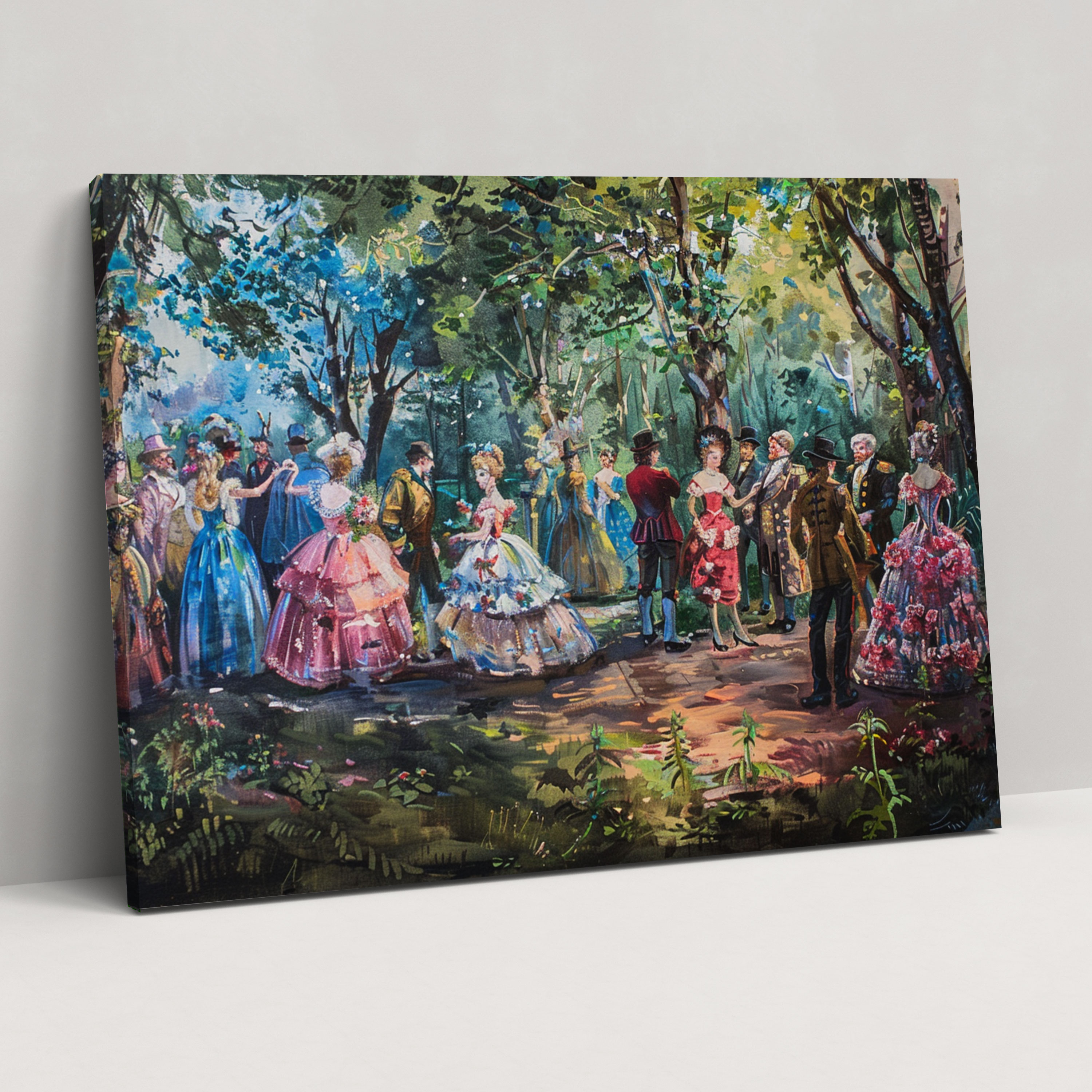 Rococo Style Painting Canvas Print - Rococo, Rococo Style Painting, Wall Decoration, Canvas
