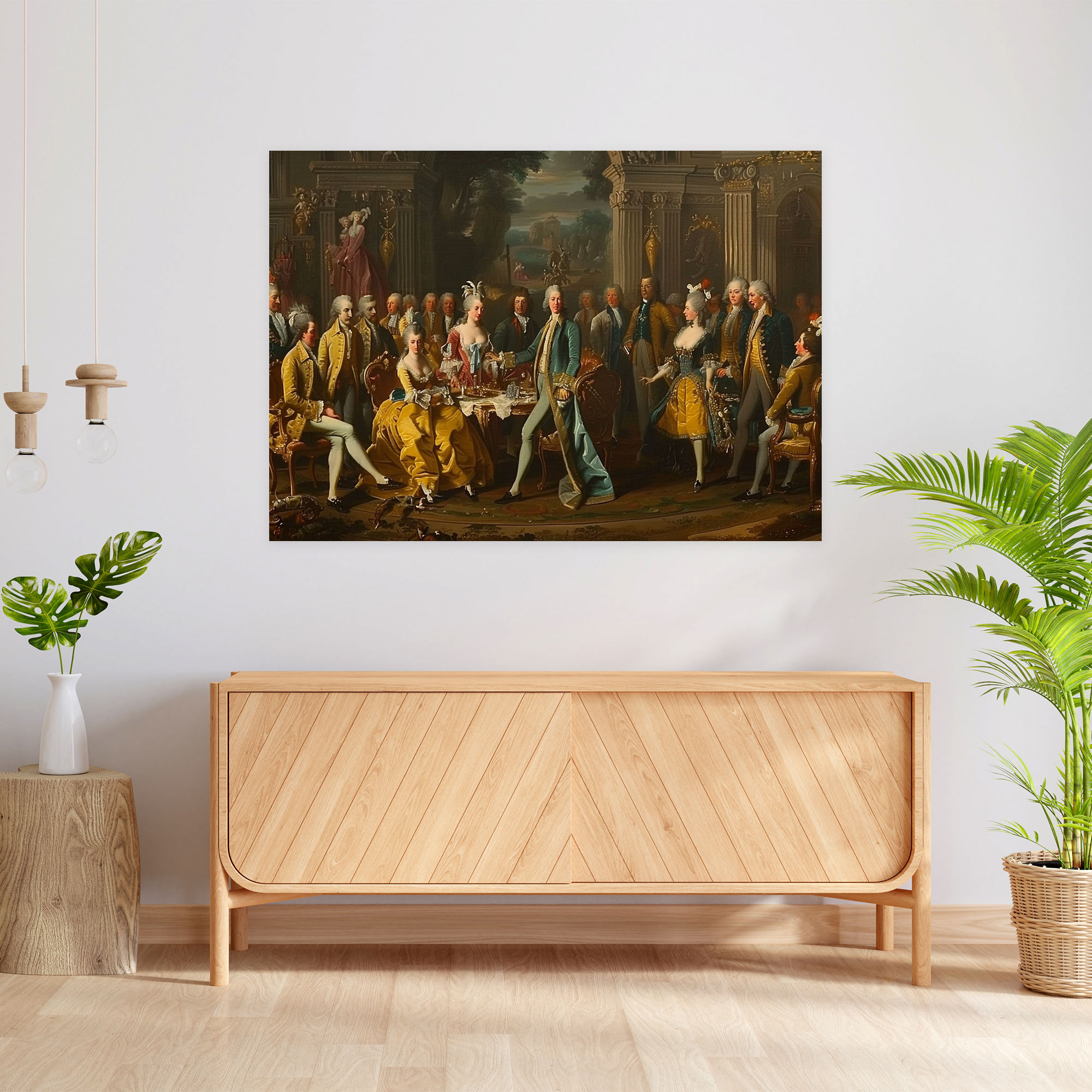 Rococo Style Painting Wall Decoration - Rococo, Wall Art, Canvas Print, Wall Decoration