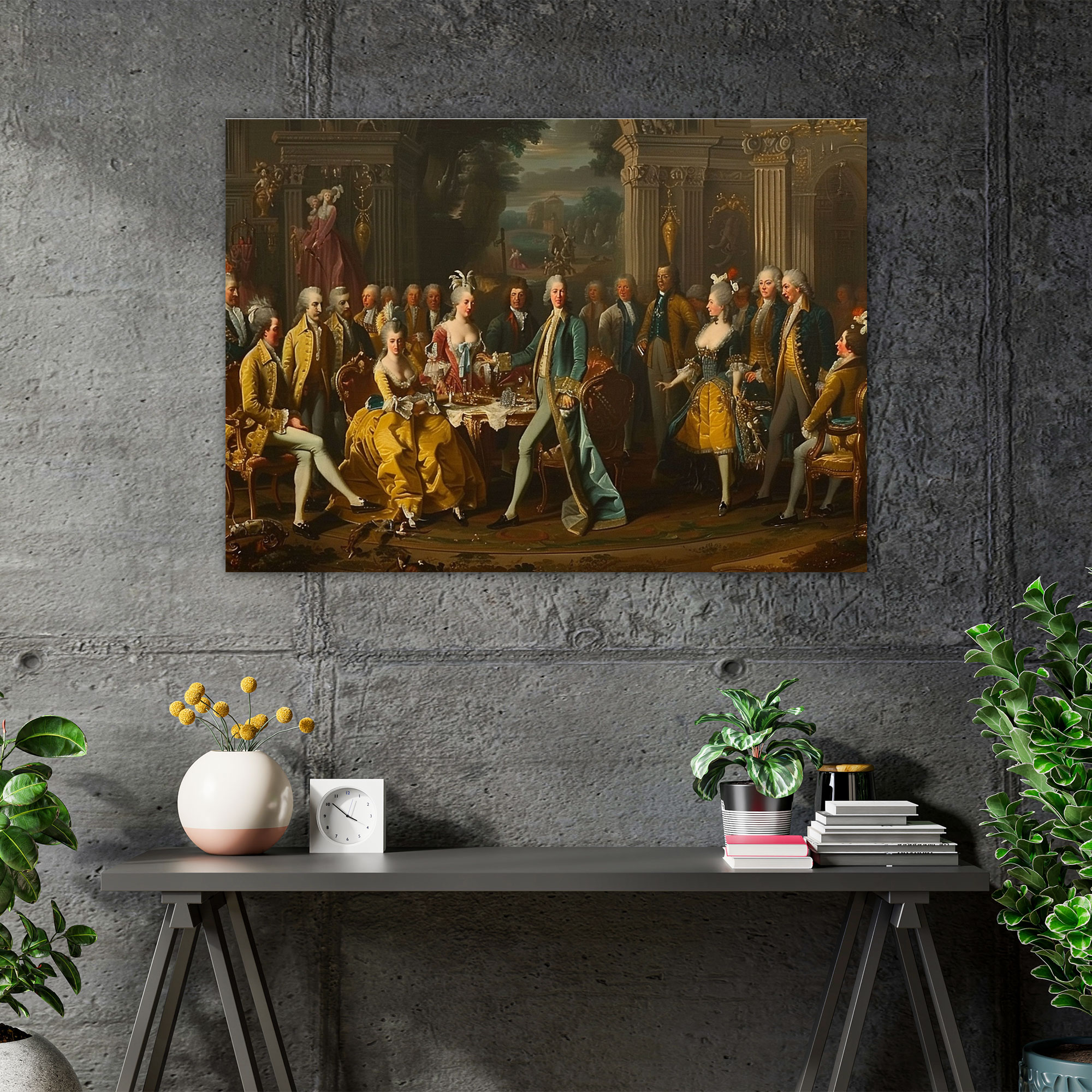 Rococo Style Painting Wall Decoration - Rococo, Wall Art, Canvas Print, Wall Decoration