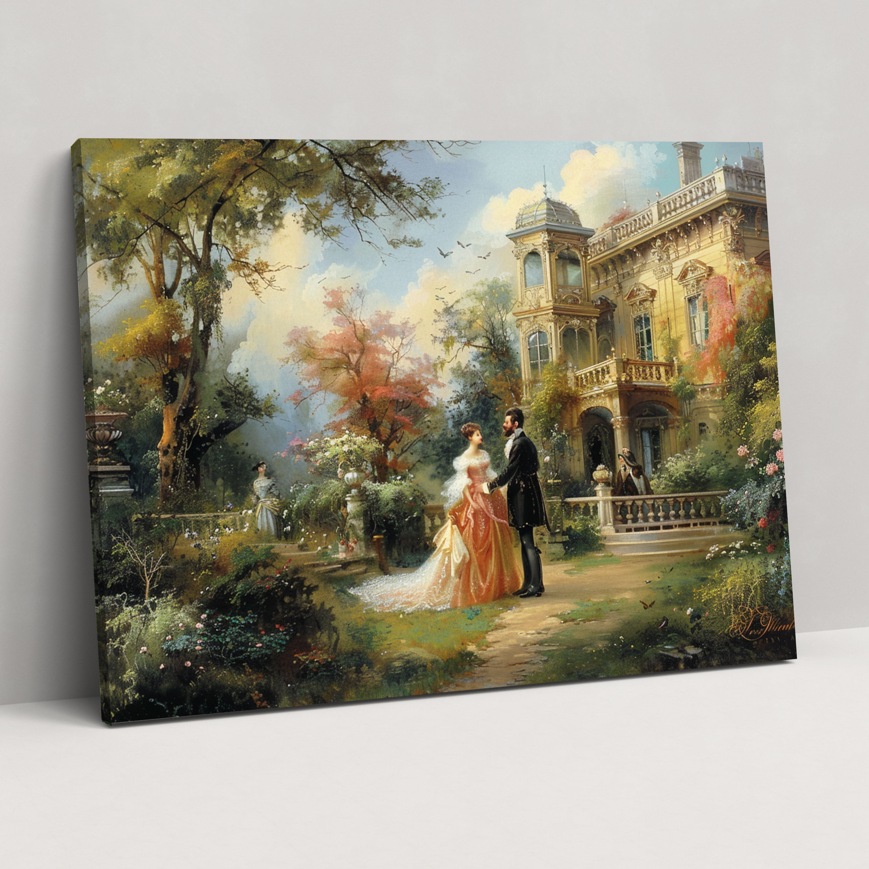 Rococo Style Painting Canvas Wall Art - Rococo, Wall Art, Wall Decoration, Rococo Style Painting