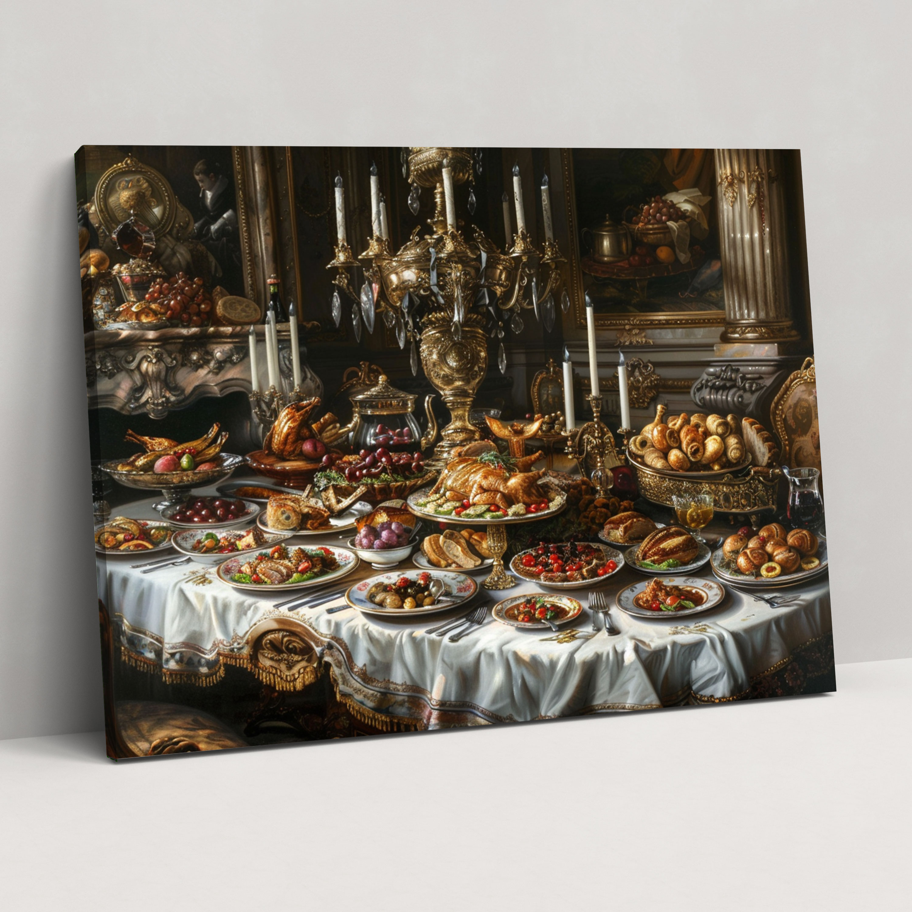 Rococo Style Painting Wall Decoration - Rococo, Wall Art, Canvas Wall Art, Canvas Print