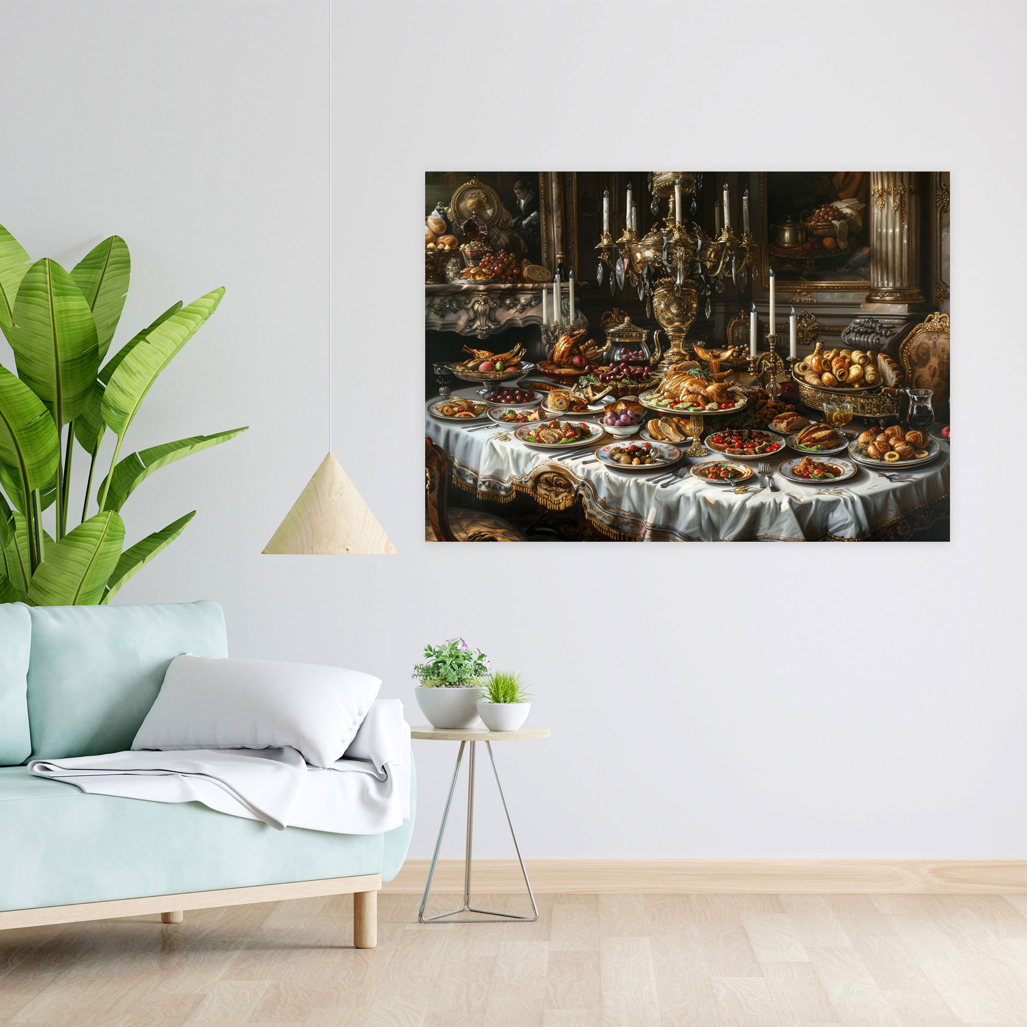 Rococo Style Painting Wall Decoration - Rococo, Wall Art, Canvas Wall Art, Canvas Print