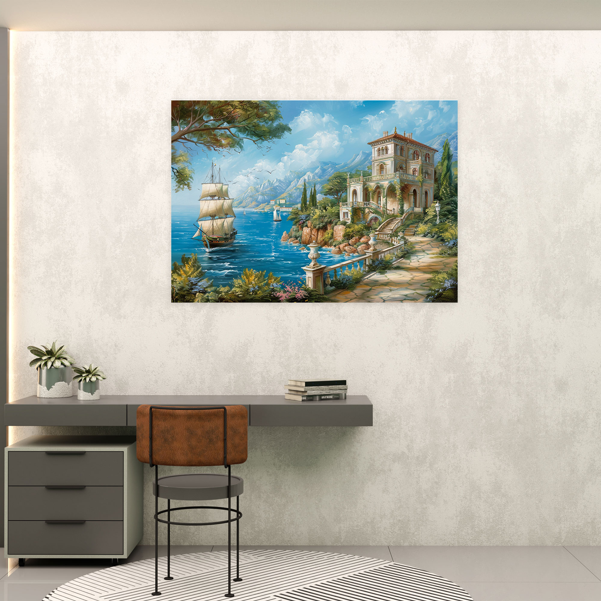 Rococo Style Painting Canvas Wall Art - Rococo, Canvas, Canvas Print, Home Decoration