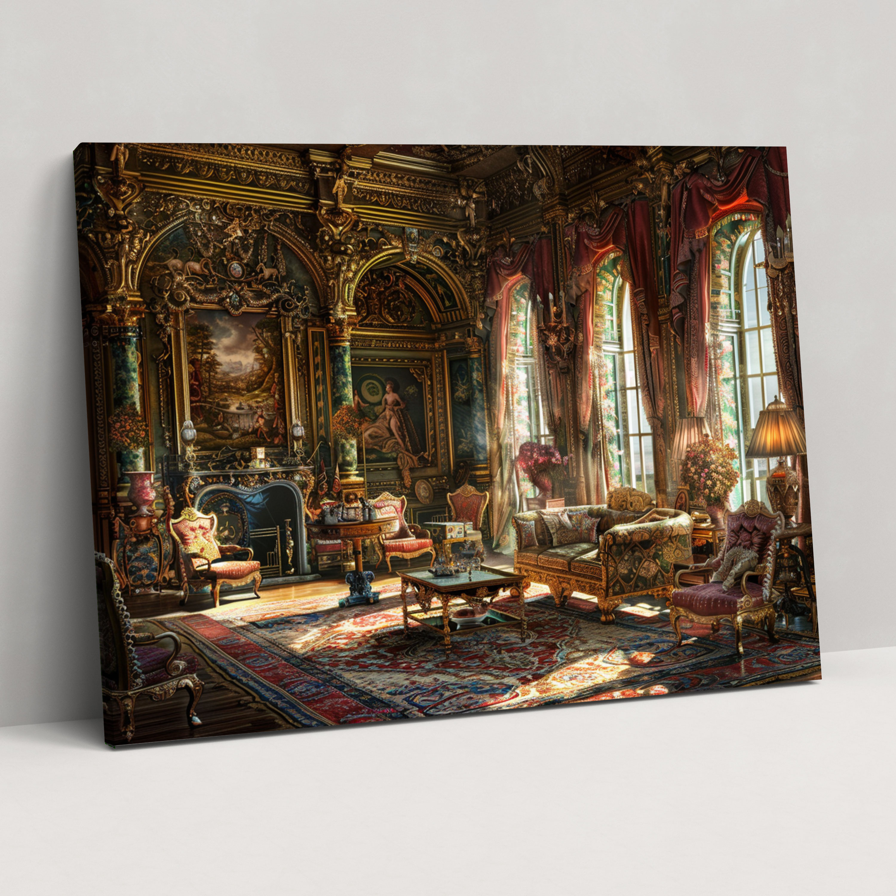 Rococo Style Painting Canvas Print - Rococo, Rococo Style Painting, Home Decoration, Wall Decoration