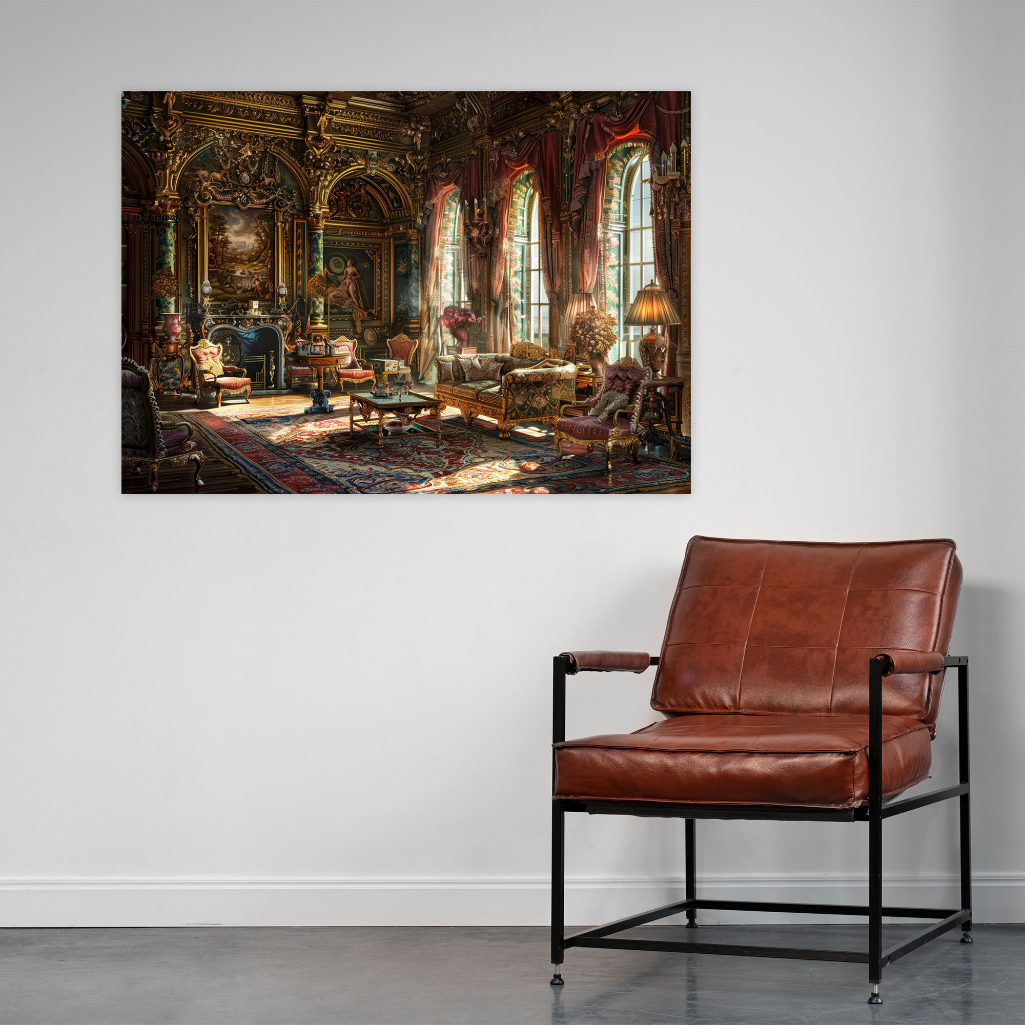 Rococo Style Painting Canvas Print - Rococo, Rococo Style Painting, Home Decoration, Wall Decoration