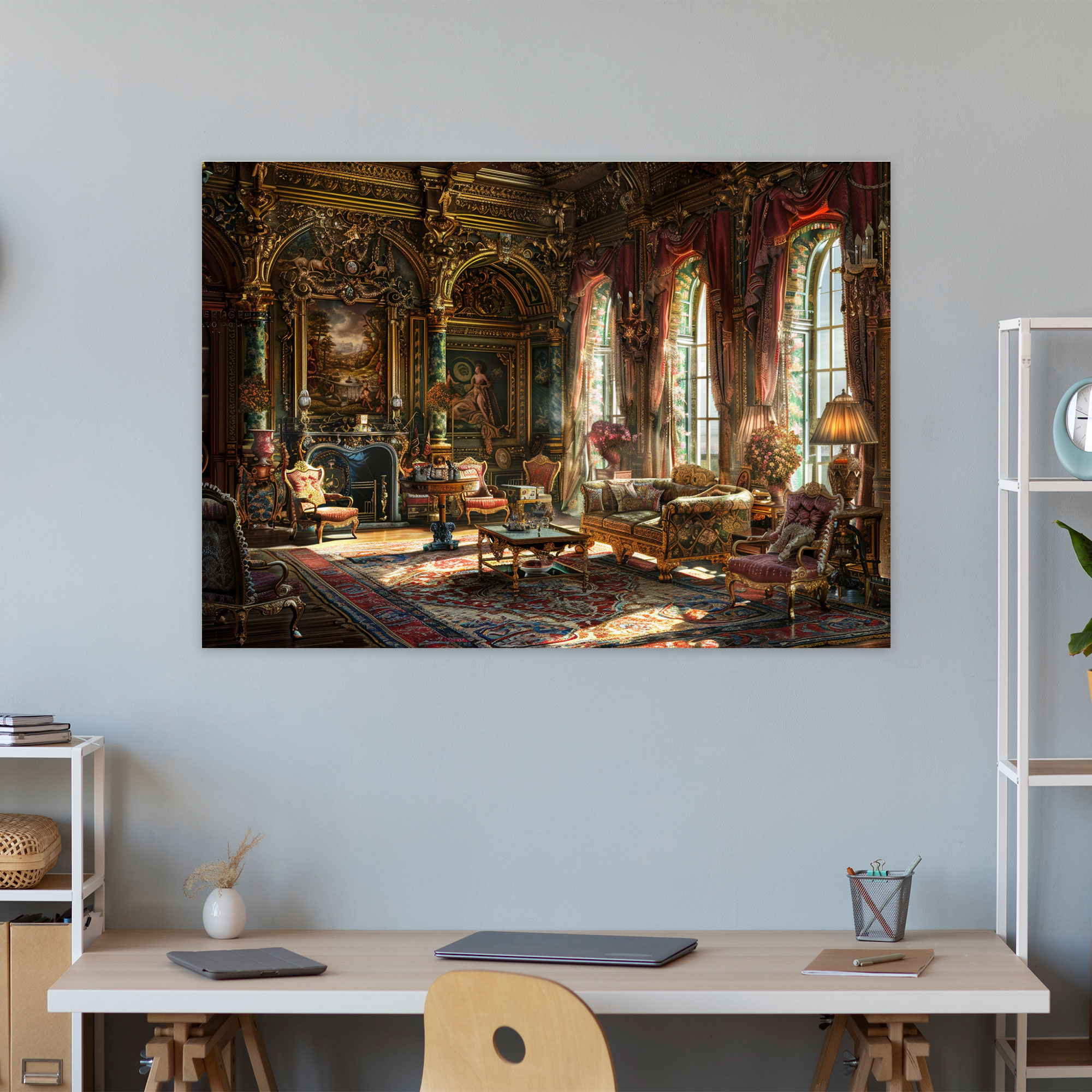 Rococo Style Painting Canvas Print - Rococo, Rococo Style Painting, Home Decoration, Wall Decoration