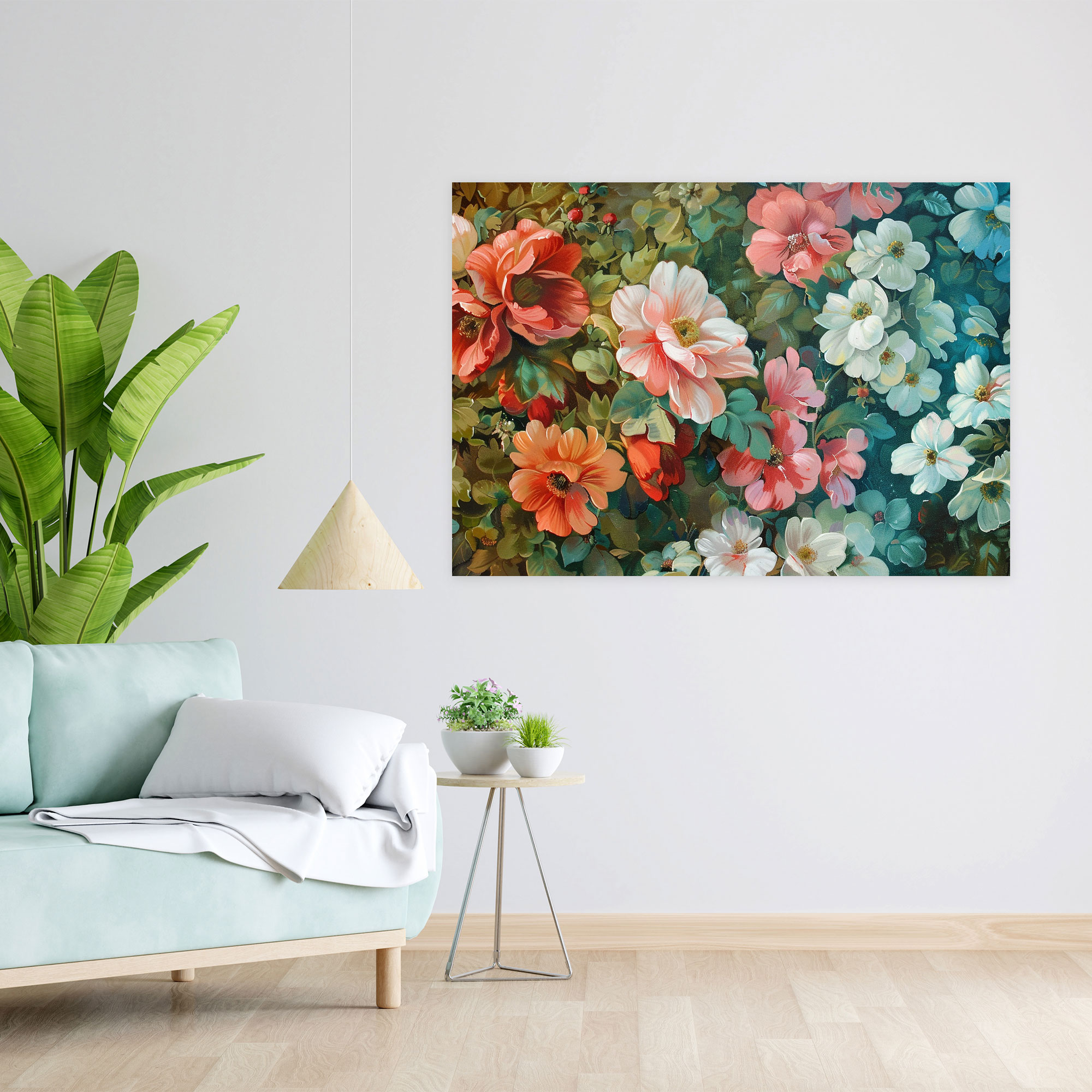 Rococo Floral Canvas Print - Rococo, Canvas Print, Rococo Style Painting, Home Decoration