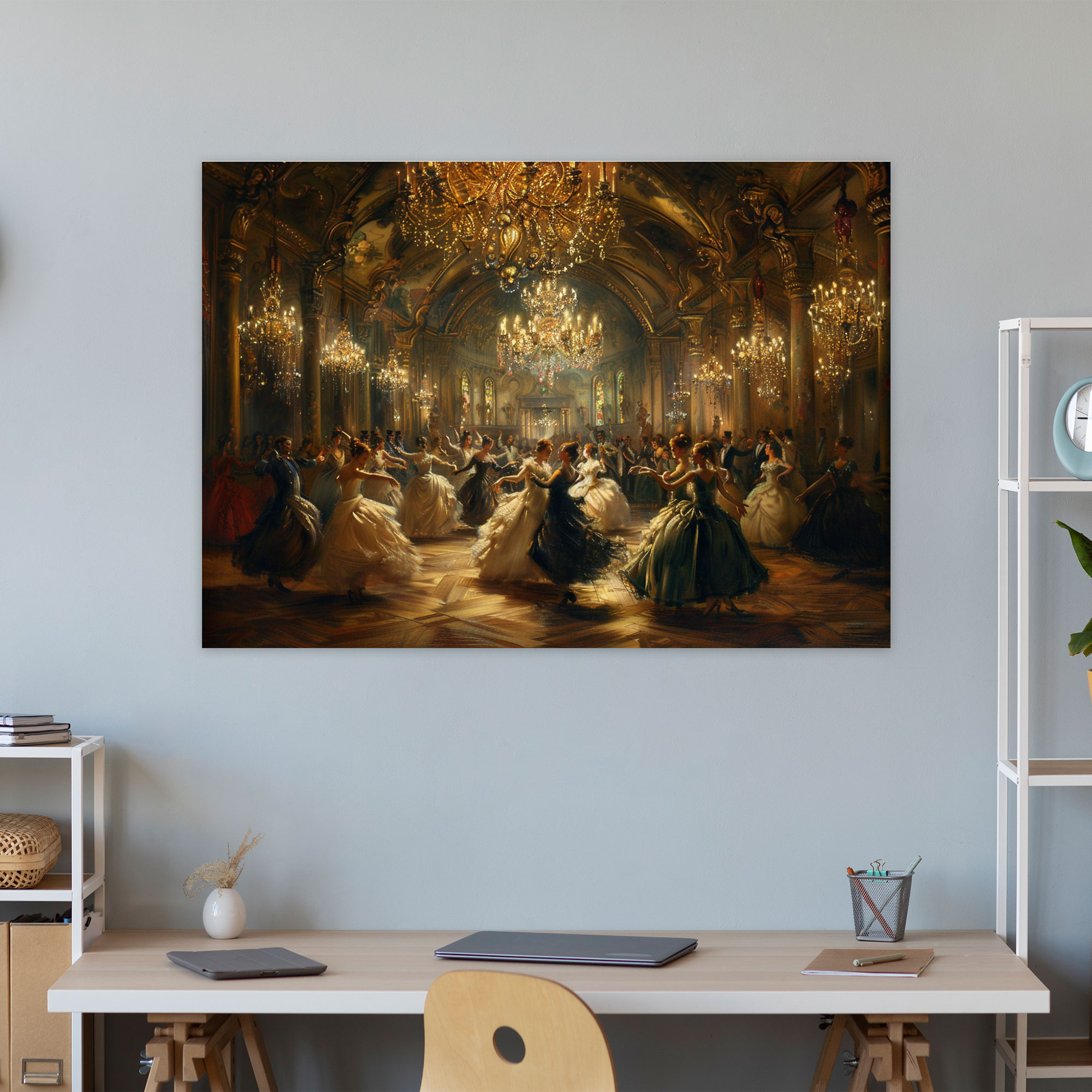 Rococo Ballroom Wall Art - Rococo, Canvas Print, Canvas, Rococo Style Painting