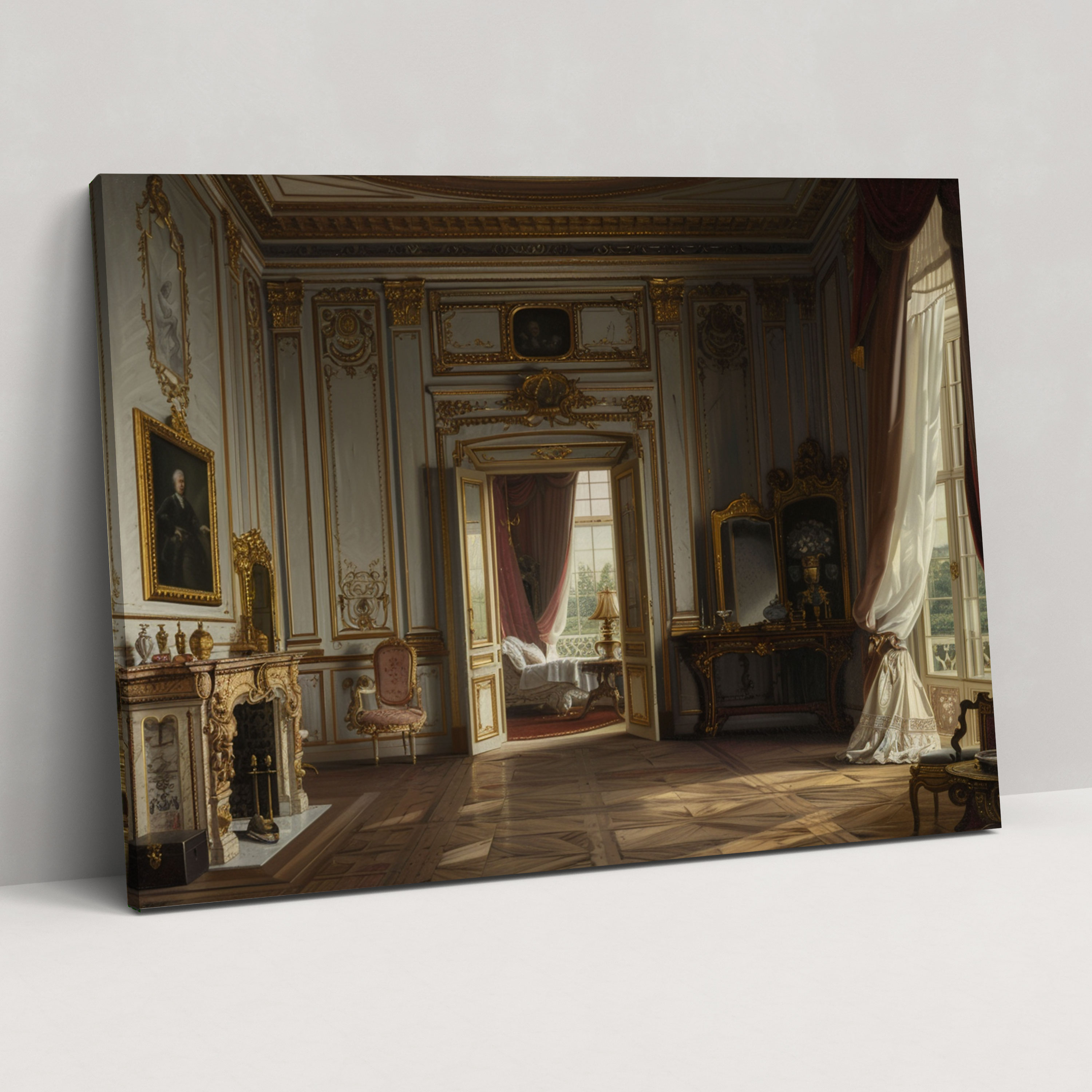 Rococo Noblewoman Wall Decoration - Rococo, Canvas Print, Rococo Style Painting, Home Decoration