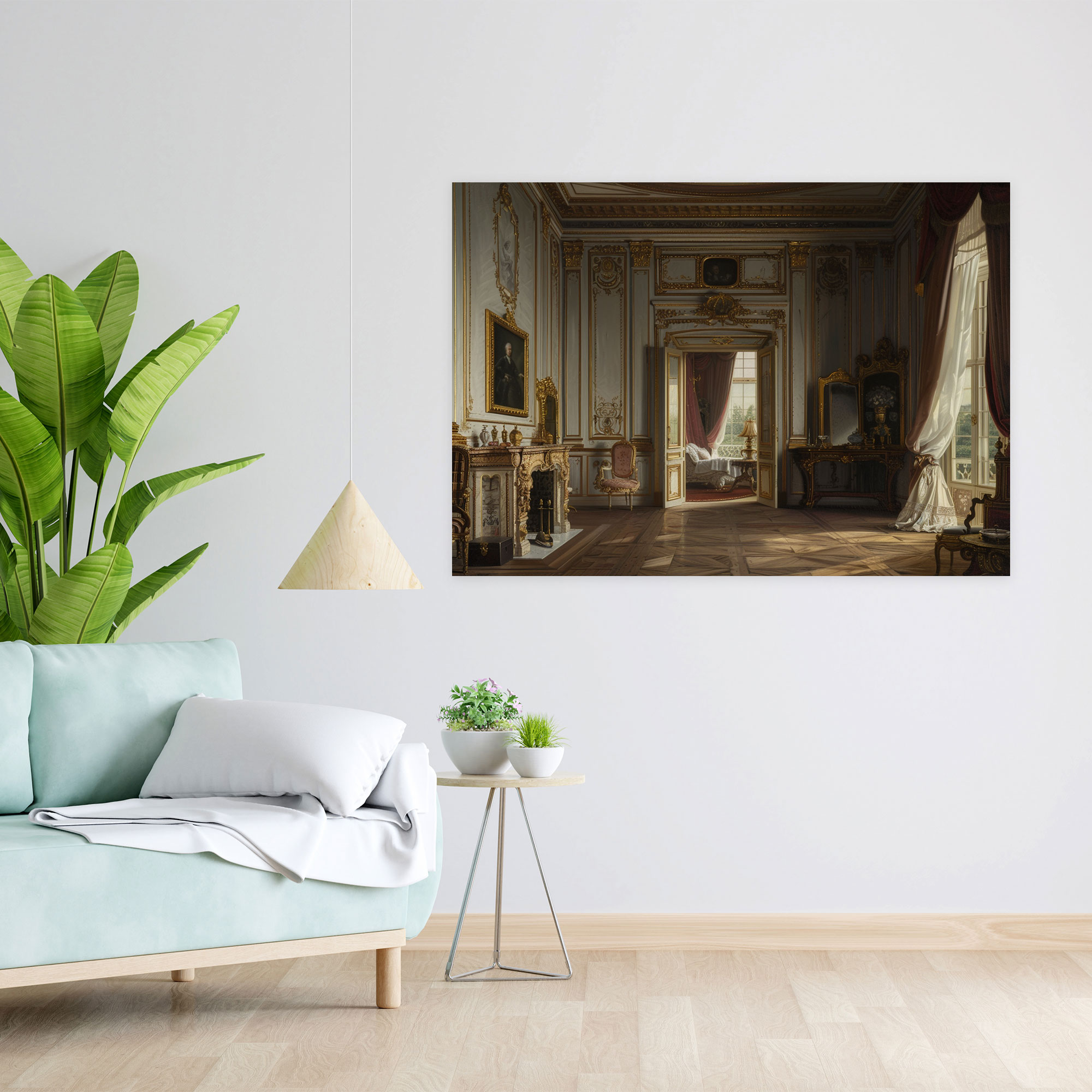 Rococo Noblewoman Wall Decoration - Rococo, Canvas Print, Rococo Style Painting, Home Decoration