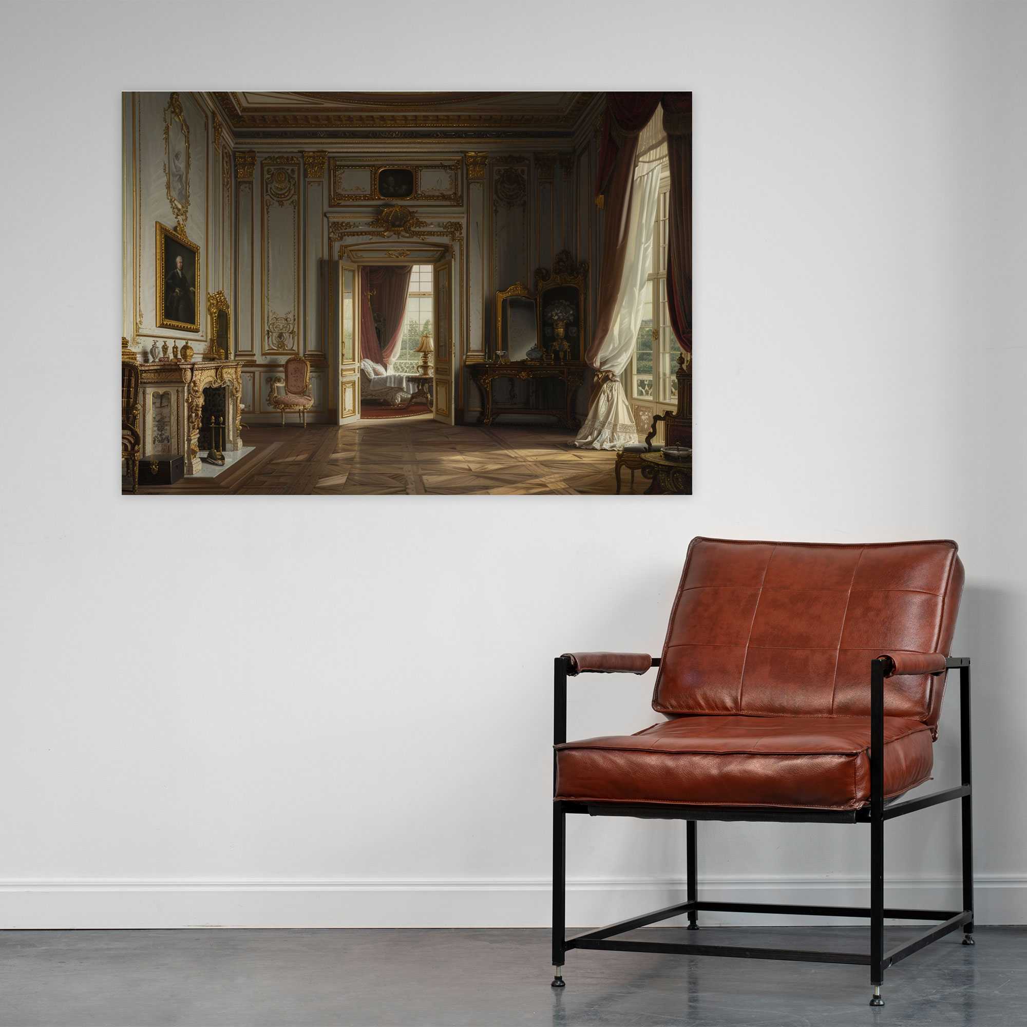 Rococo Noblewoman Wall Decoration - Rococo, Canvas Print, Rococo Style Painting, Home Decoration