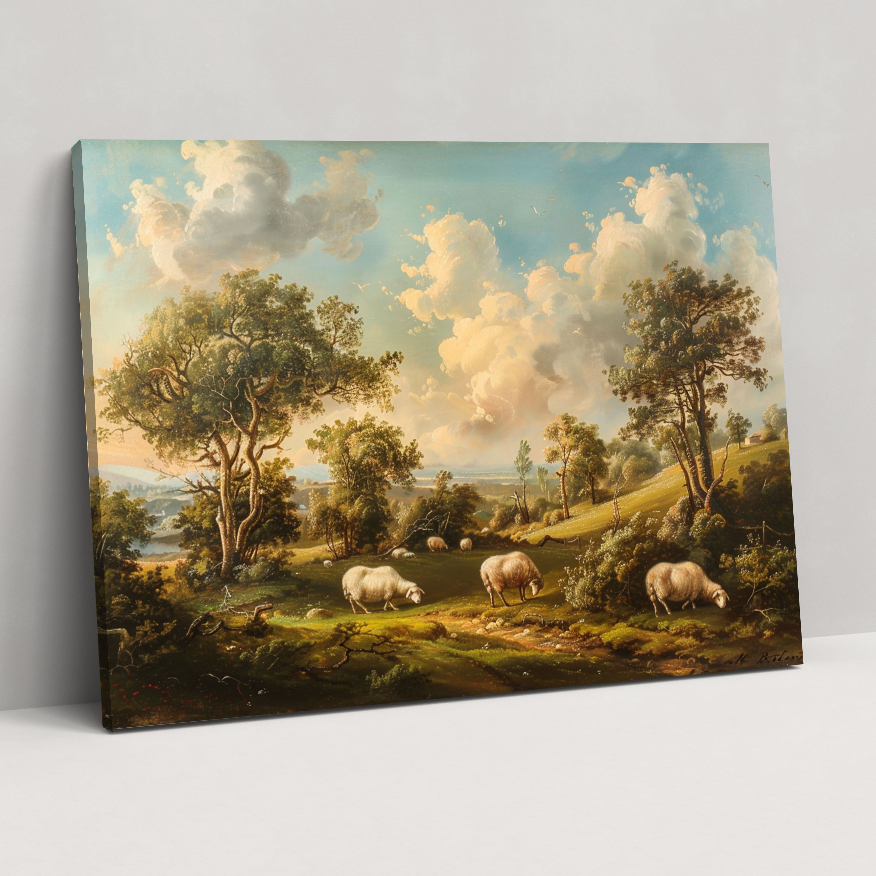 Rococo Landscape Wall Art - Rococo, Home Decoration, Canvas Print, Rococo Style Painting